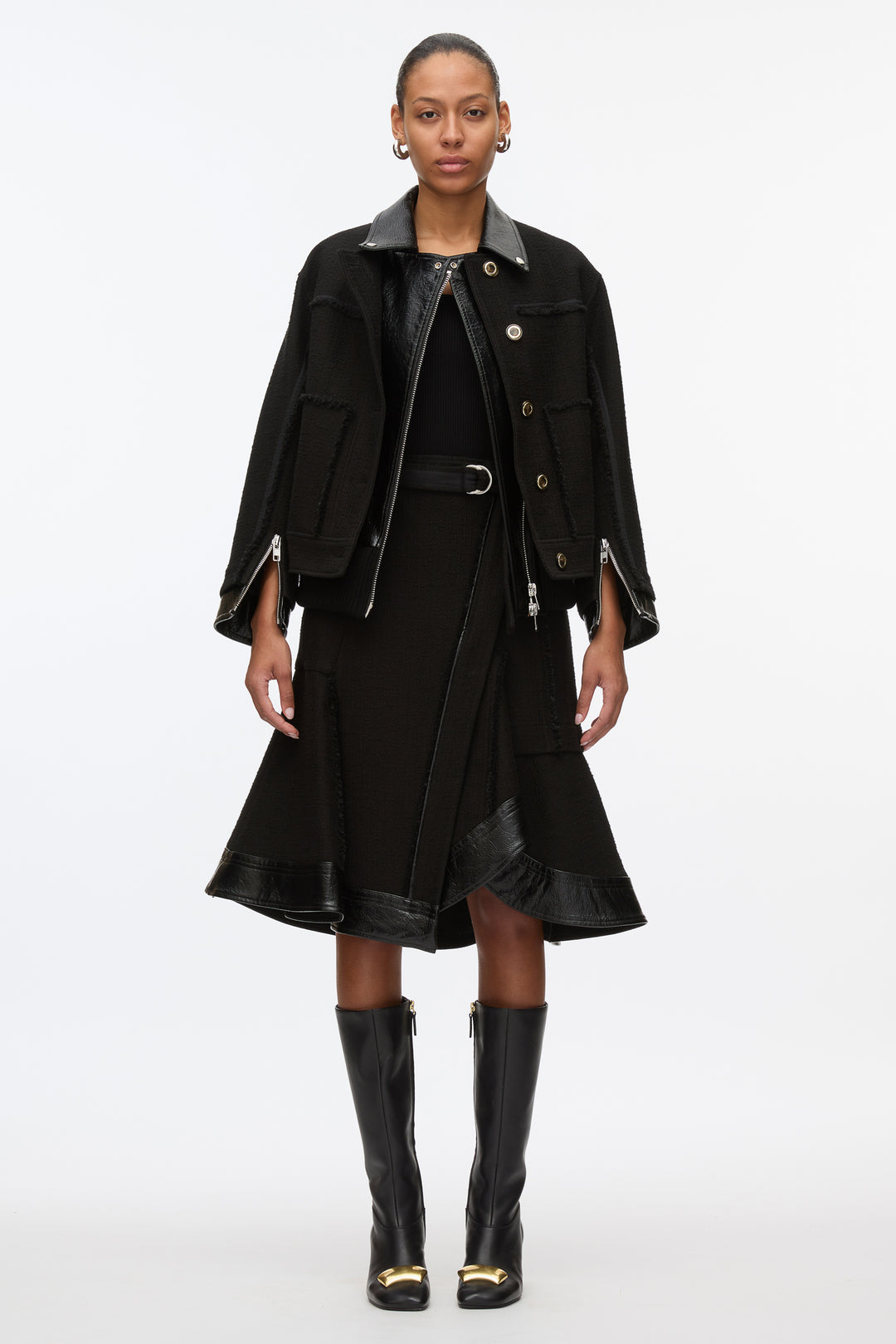 Hybrid Tweed Moto Jacket