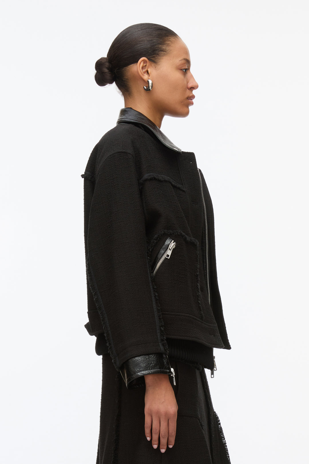 Hybrid Tweed Moto Jacket