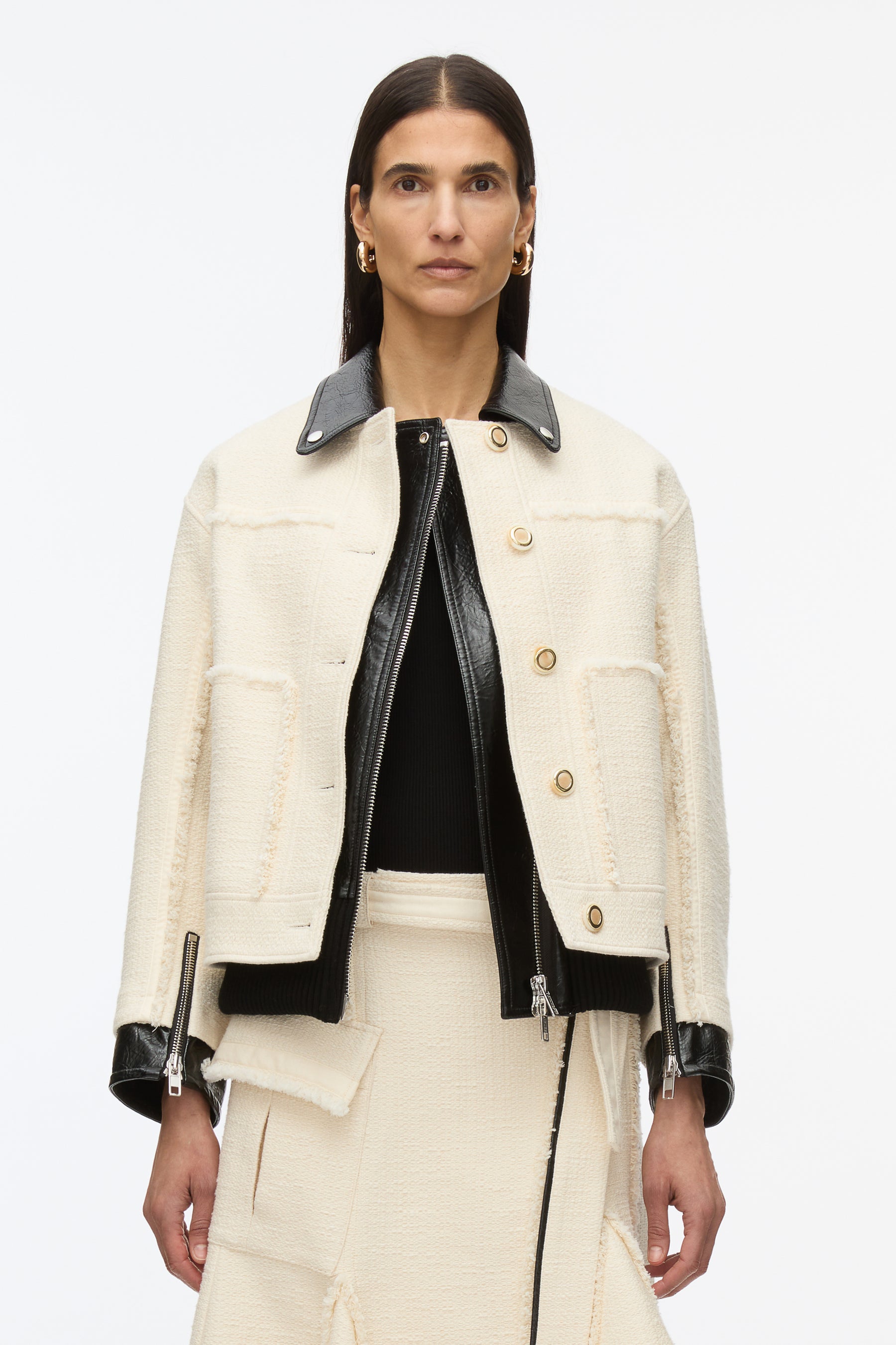 Hybrid Tweed Moto Jacket