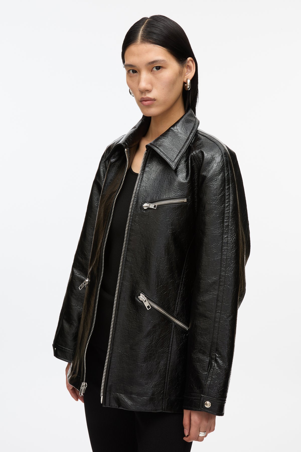 Veste En Cuir LE LYS – Taille 52 EU, Style Militaire Marron, Très Bon état Occasion