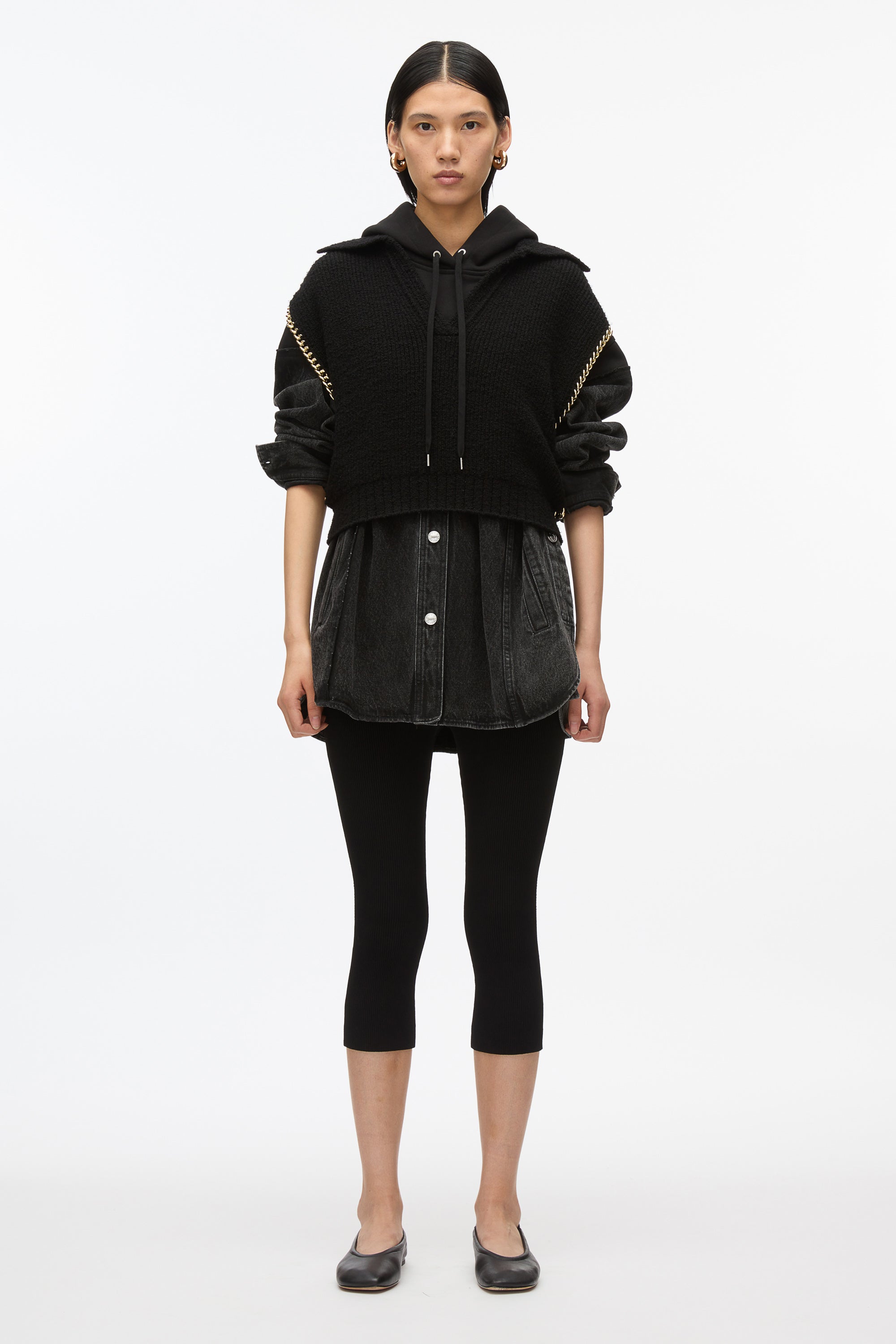 Chainlink Bouclé Cropped Polo – 3.1 Phillip Lim