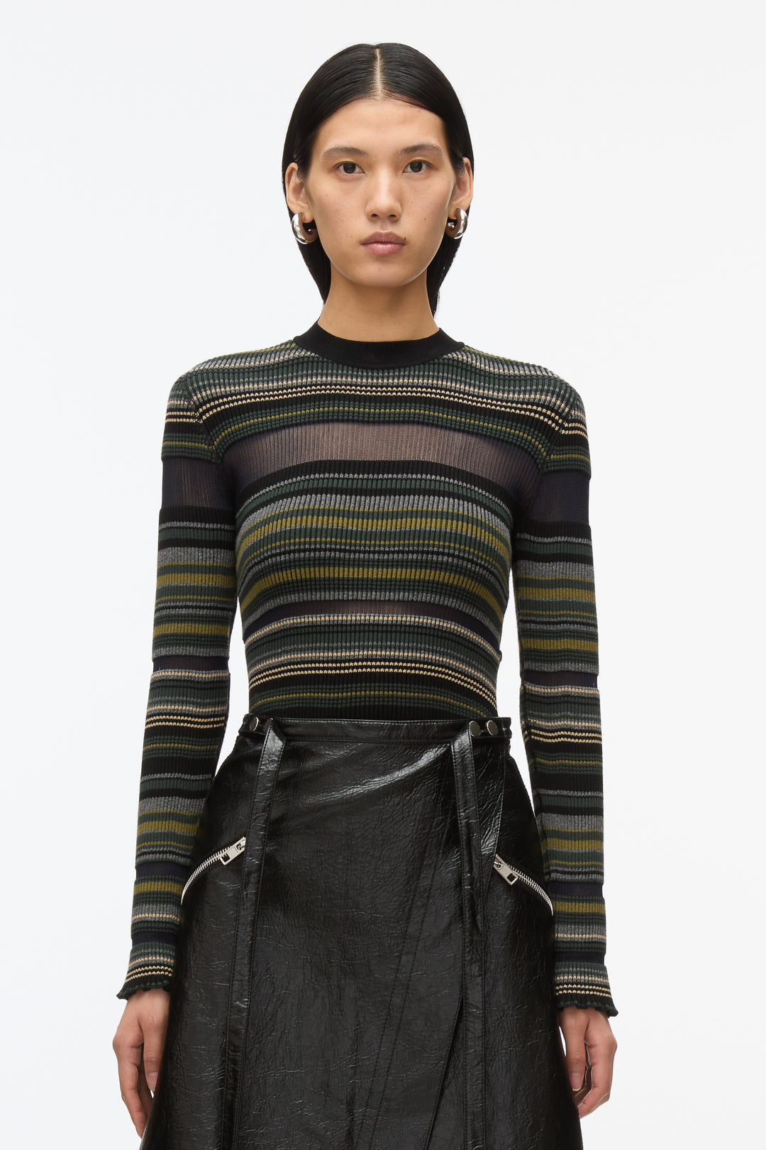 Reversible Stripe Knit Top