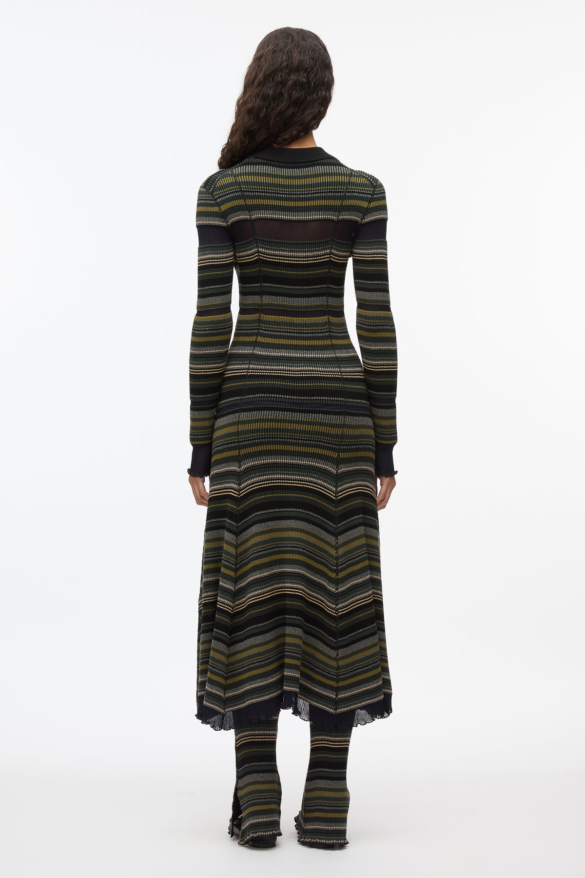 Reversible Stripe Knit Polo Dress - Black Multi - 3.1 Phillip Lim Reversible Stripe Knit Polo Dress - Black Multi - 3.1 Phillip Lim