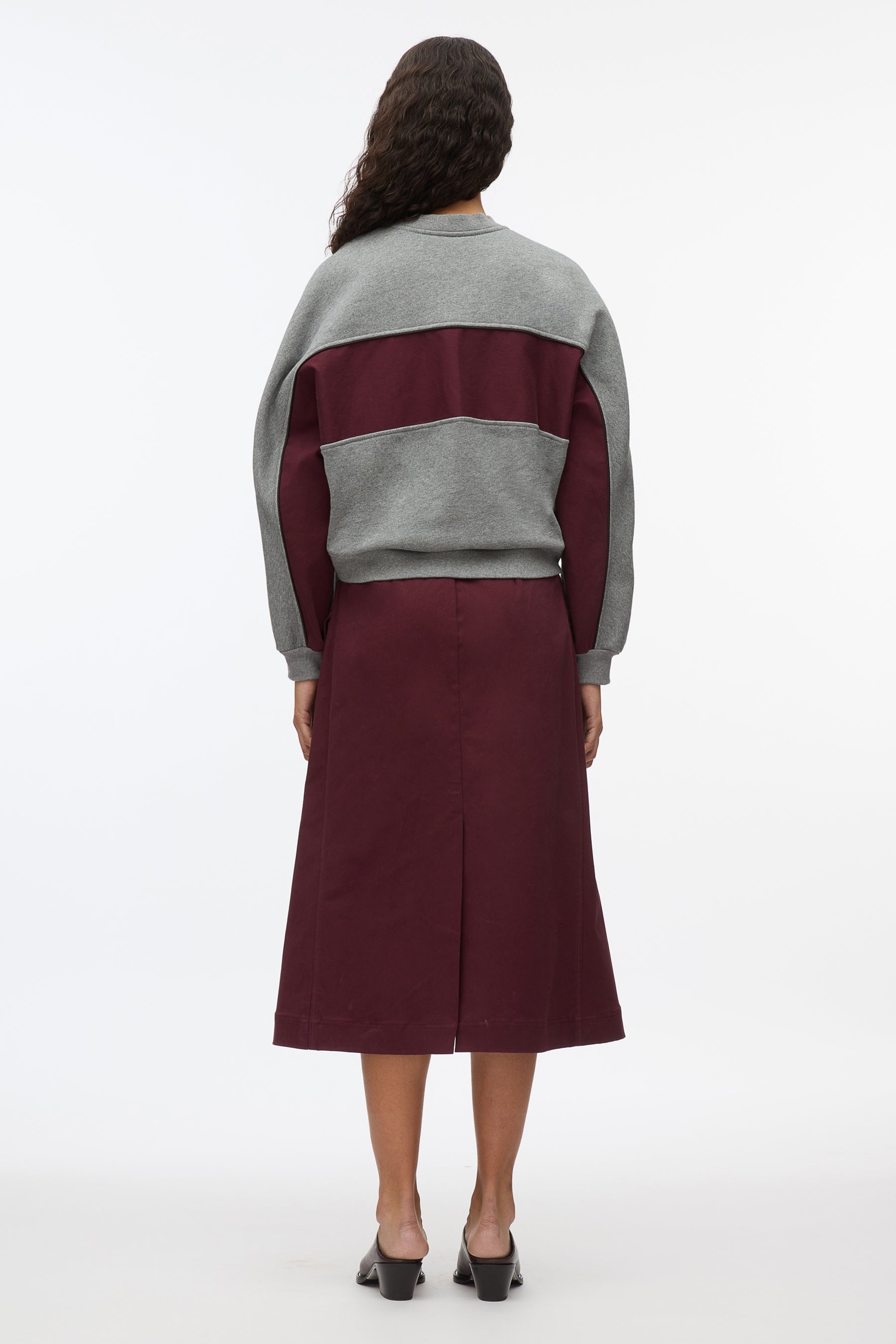 Draped Sweatshirt Utility Dress - KHAKI-OAK
