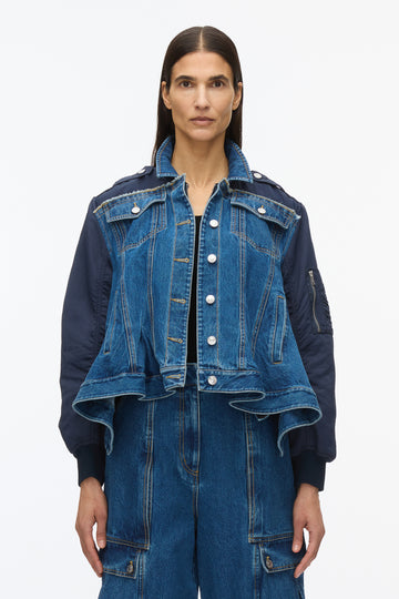 Hybrid Denim Flight Jacket main image 0
