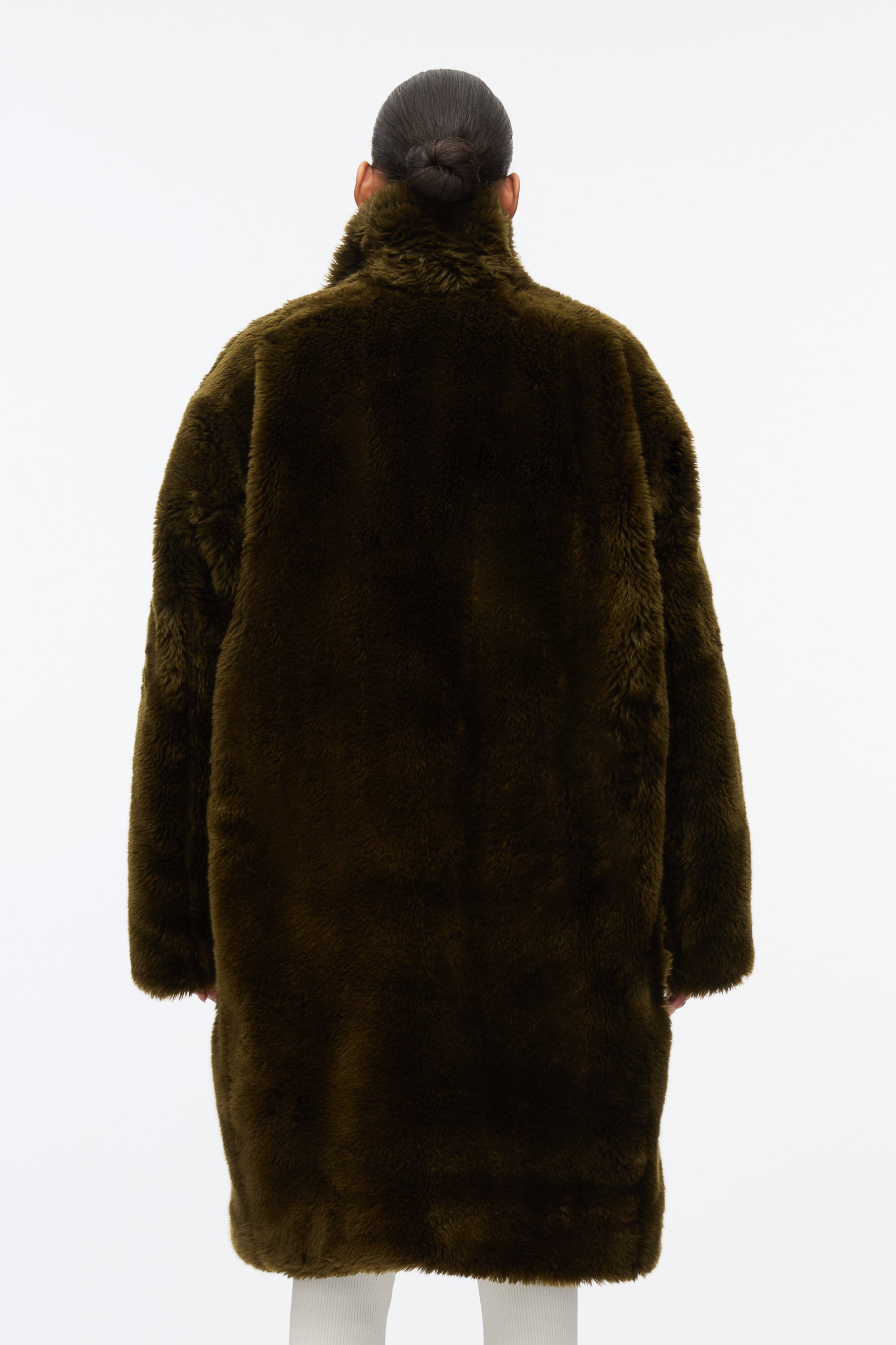 Convertible Faux Fur Tippet Coat★Sサイズ Smokey Fox Hooded Full-Length Faux Fur Coat Gifts