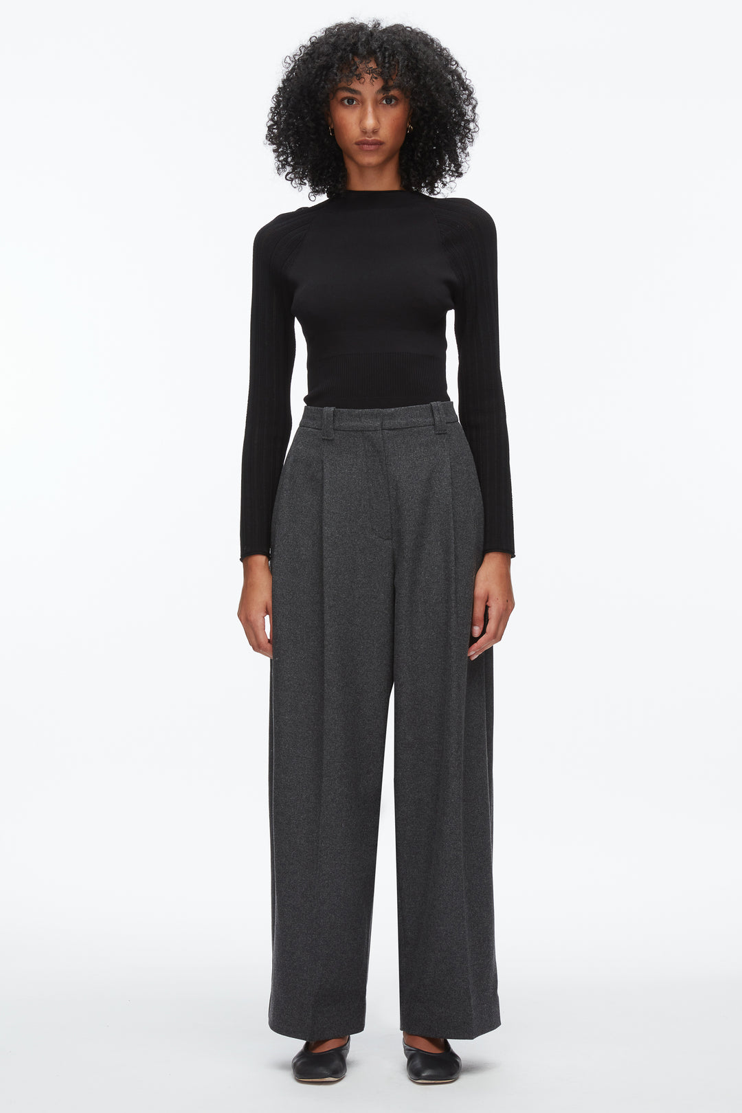 Flannel Double Pleat Trouser