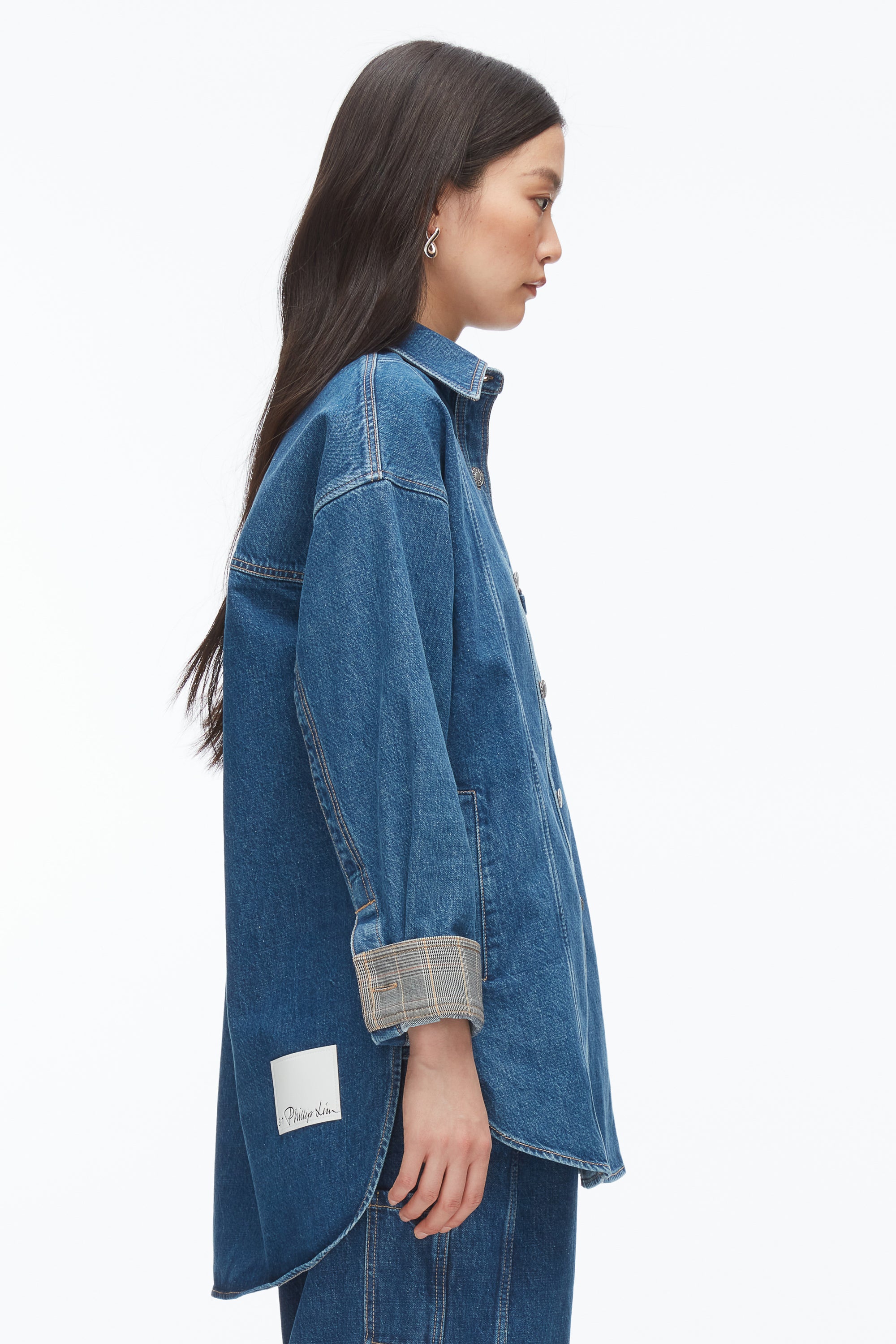 フィリップリム　アウター Hybrid Denim Flight Jacket With Flounce Hem – 3.1 Phillip Lim