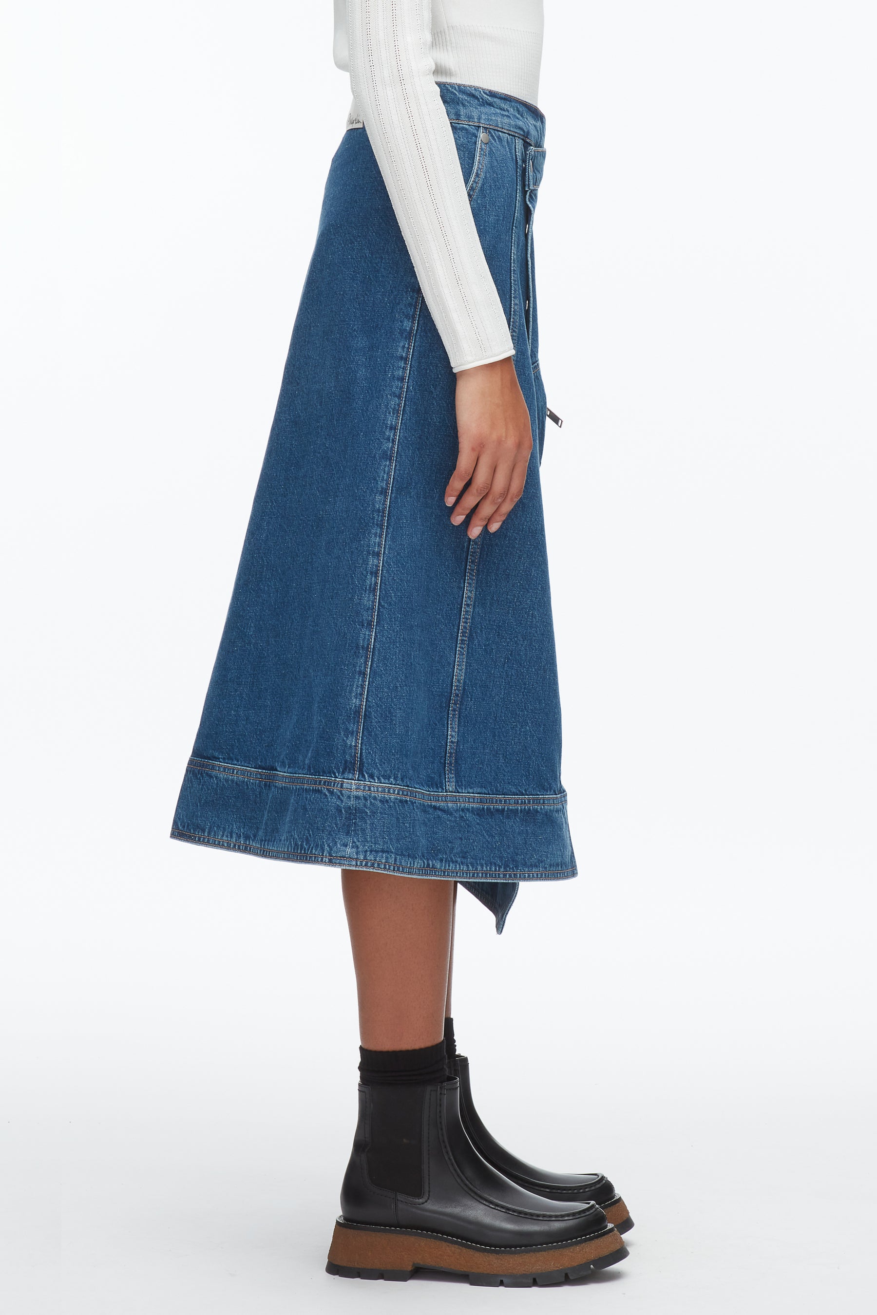 Denim Wrap Skirt