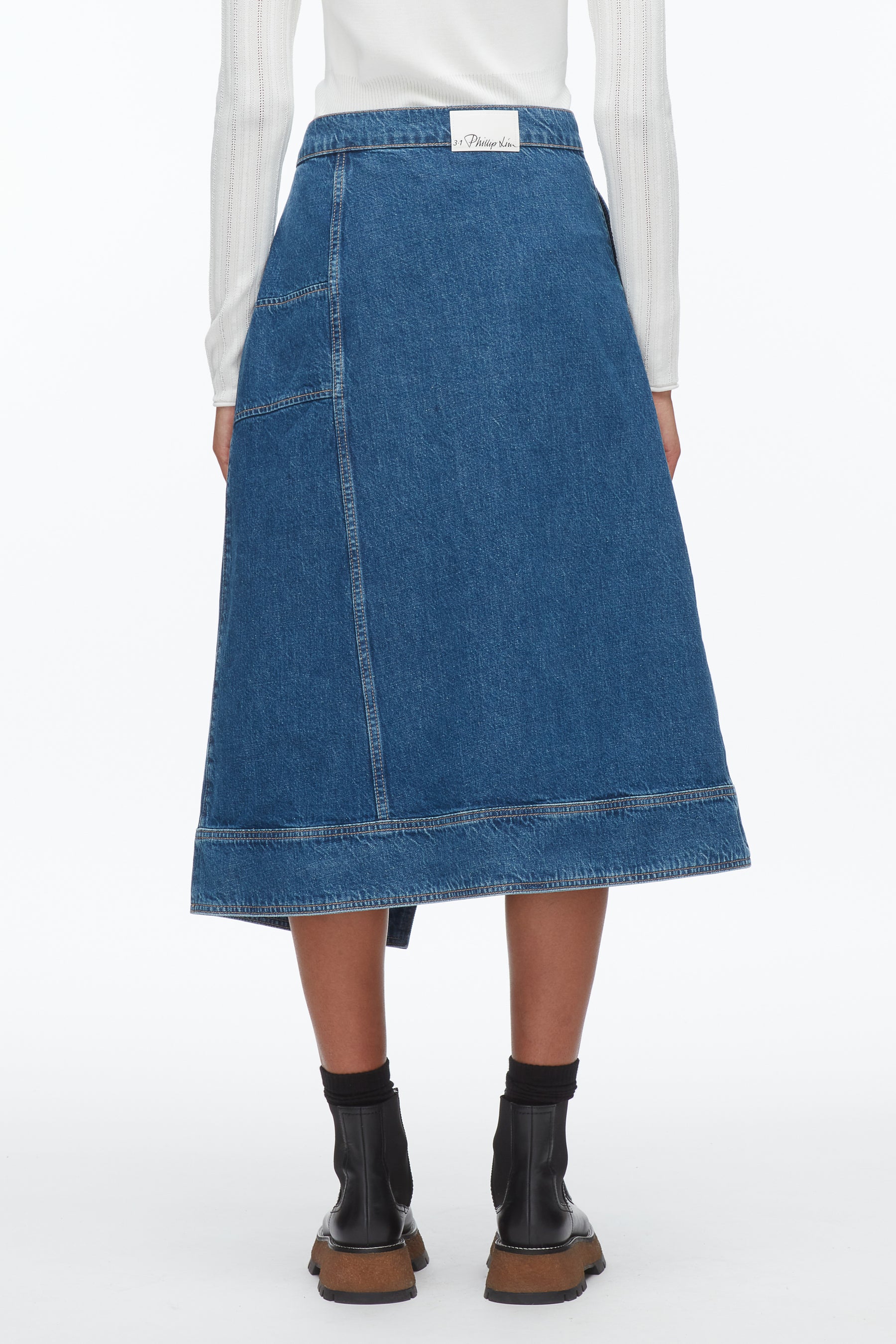 Denim Wrap Skirt