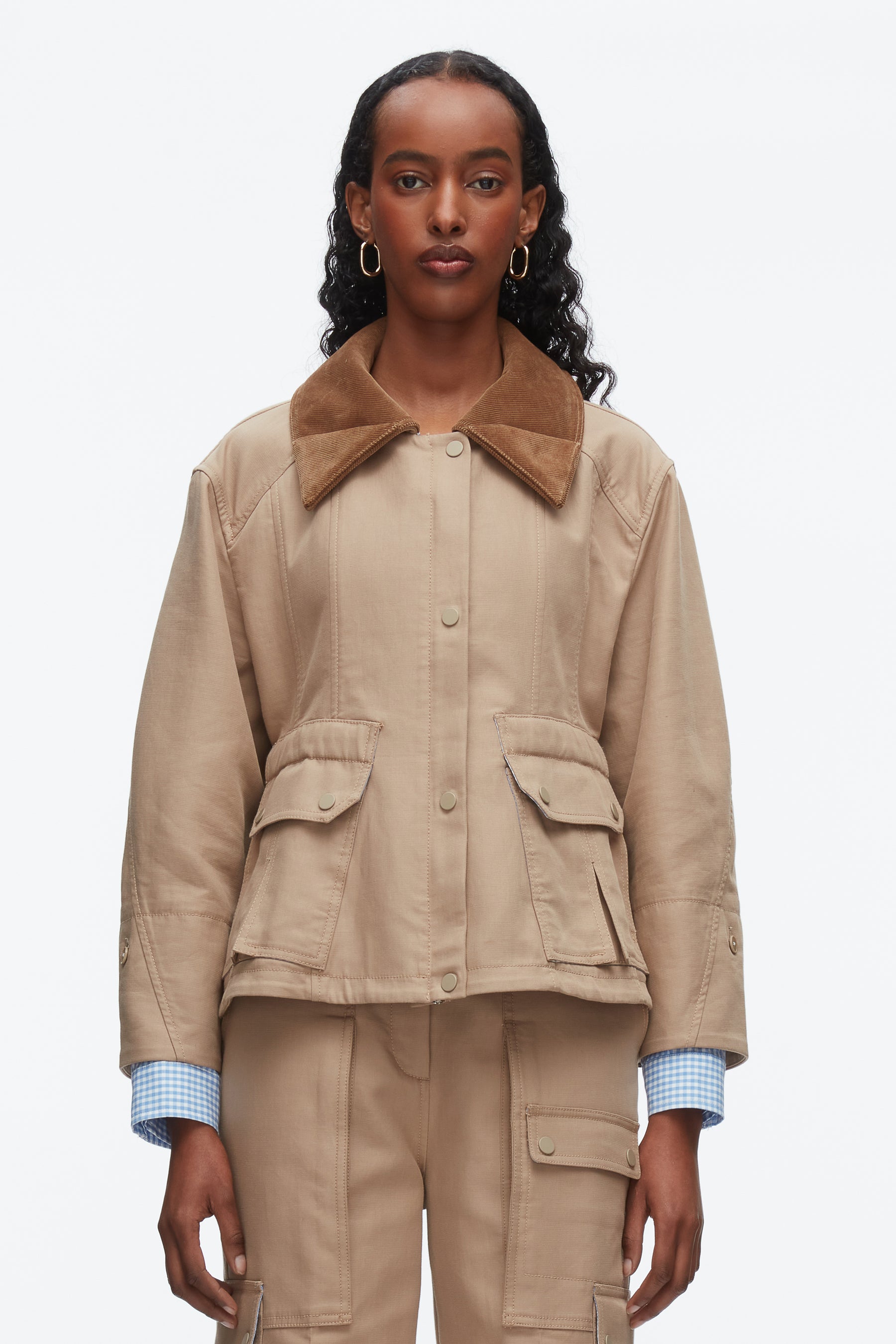 Cropped Flounce Barn Jacket