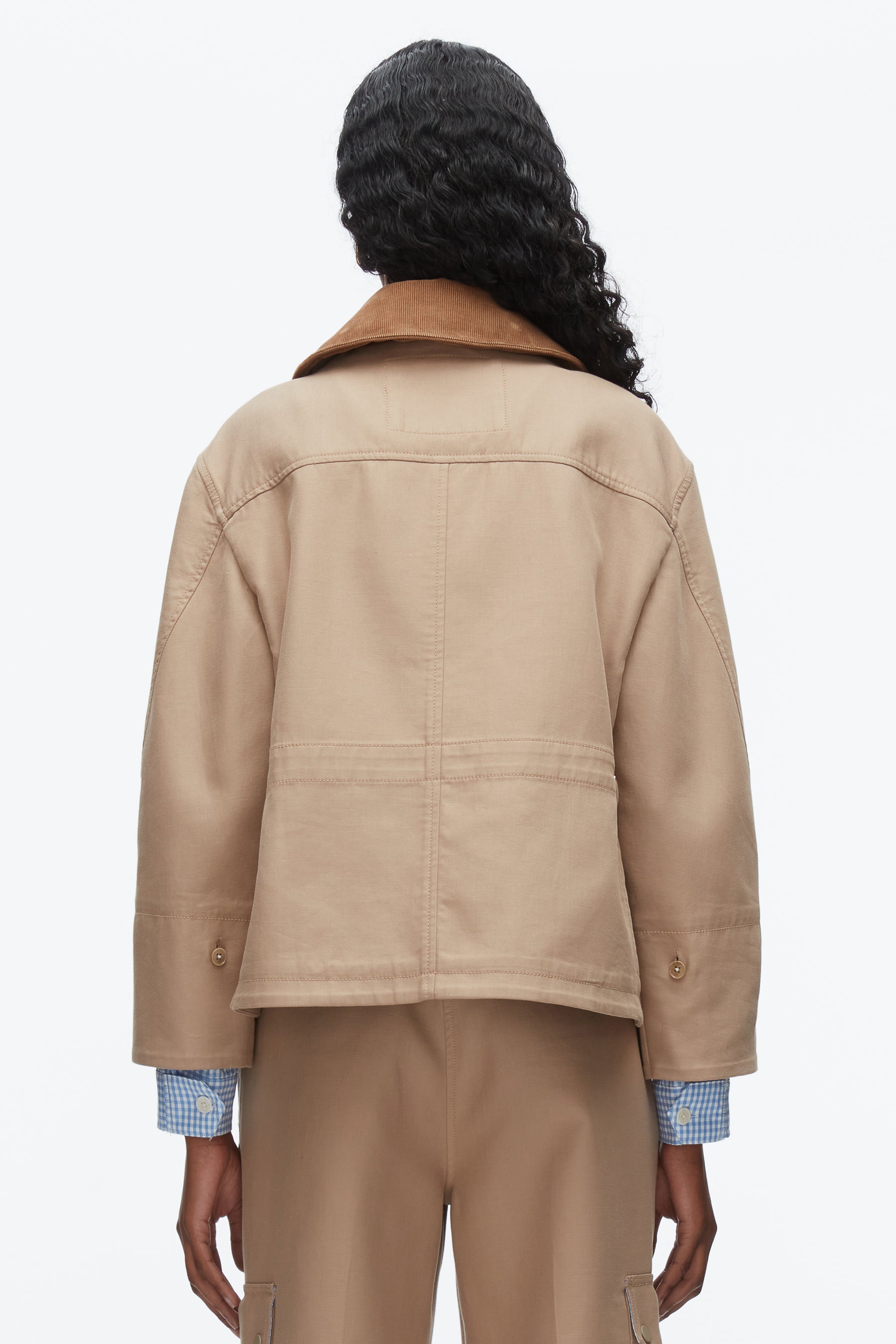 Cropped Flounce Barn Jacket