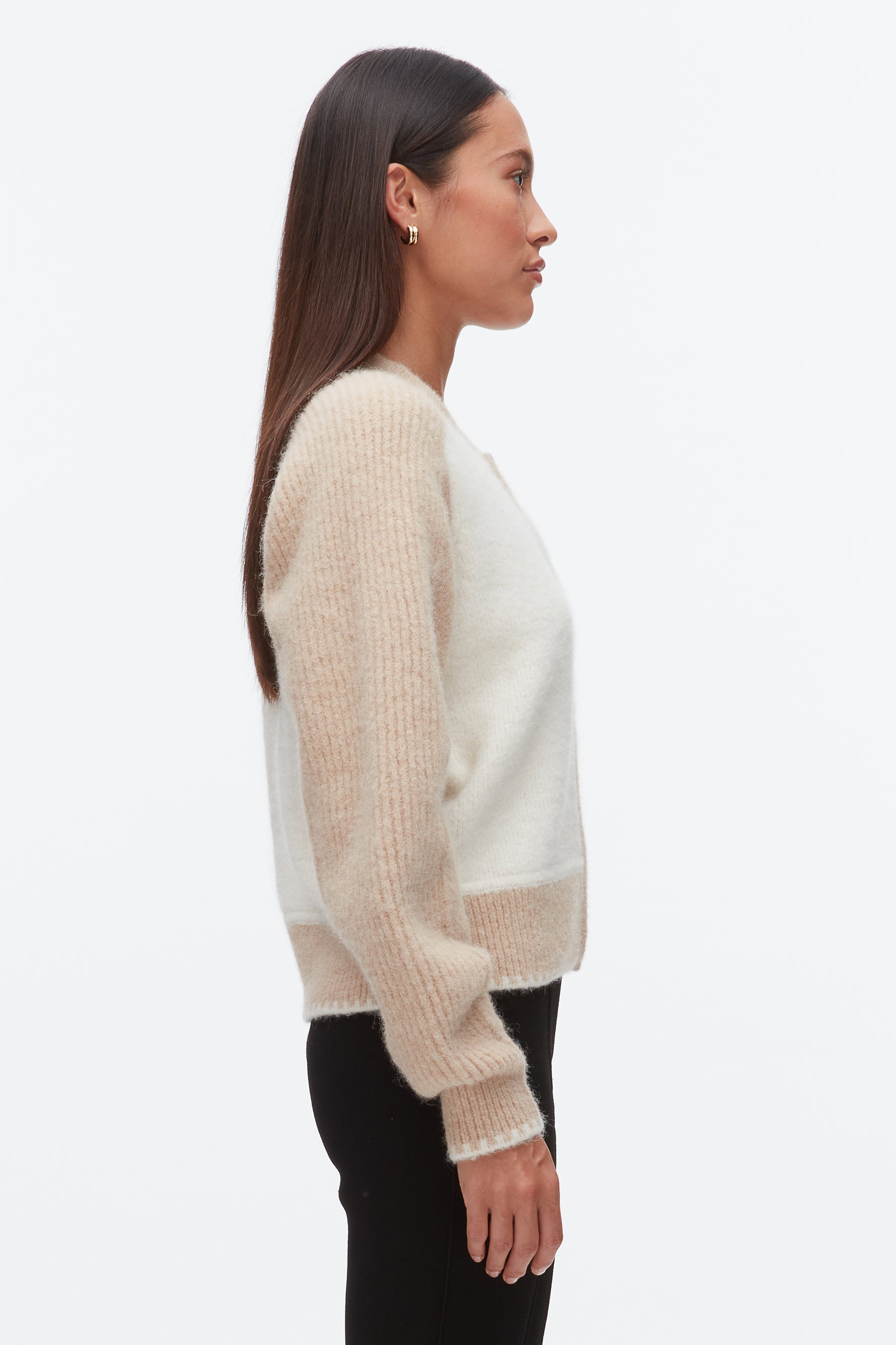 Colorblock Zip Cardigan
