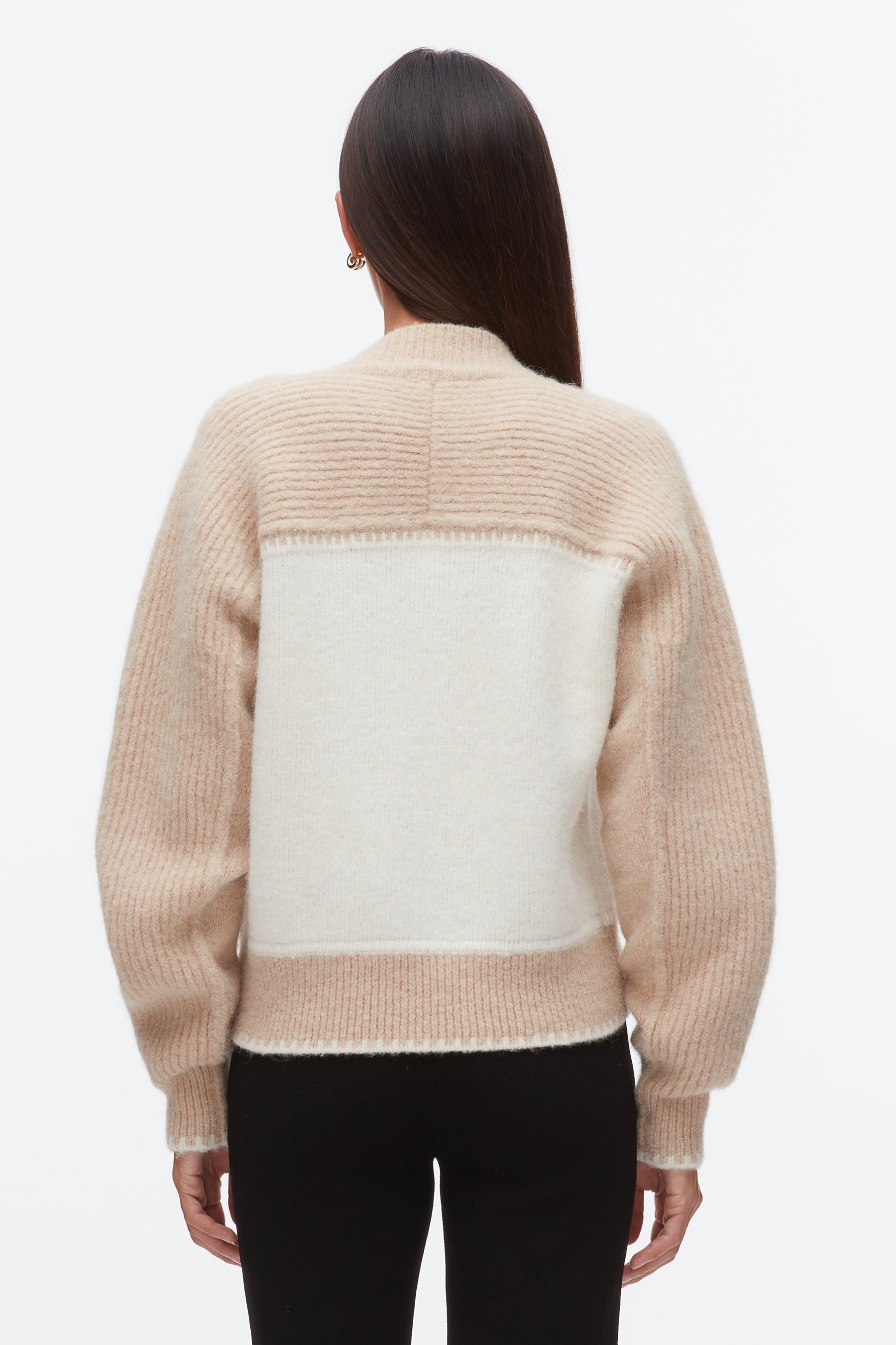 Colorblock Zip Cardigan
