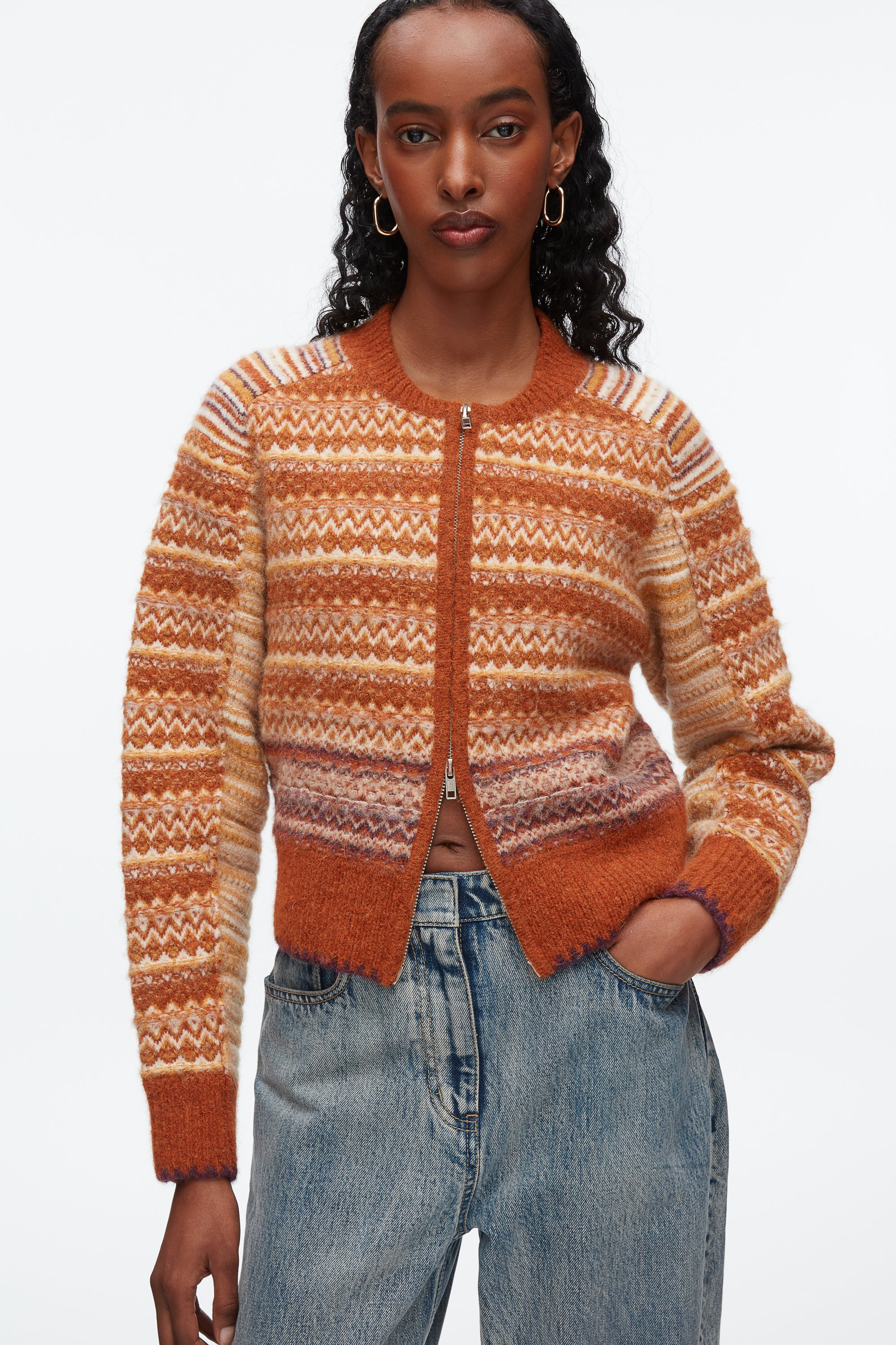 Fair Isle Zip Cardigan – 3.1 Phillip Lim