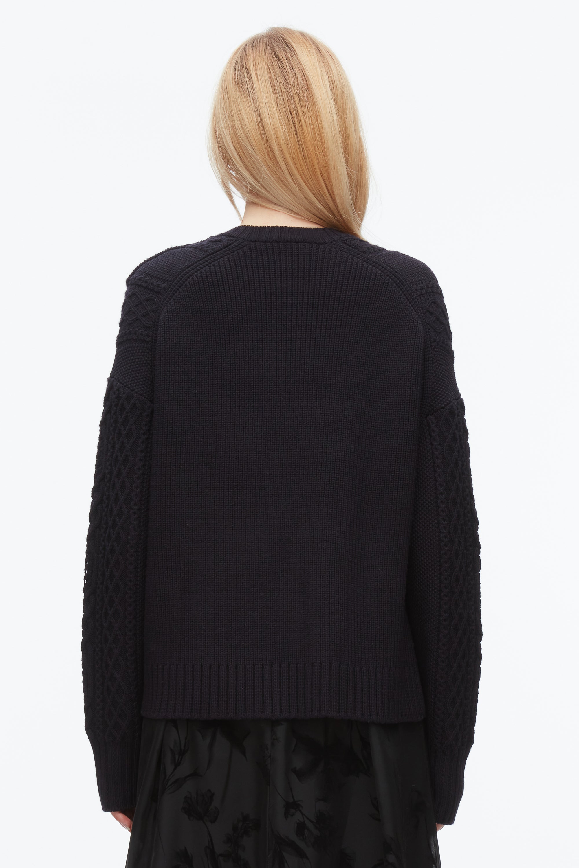 Cable Mix Double Layer Crewneck – 3.1 Phillip Lim