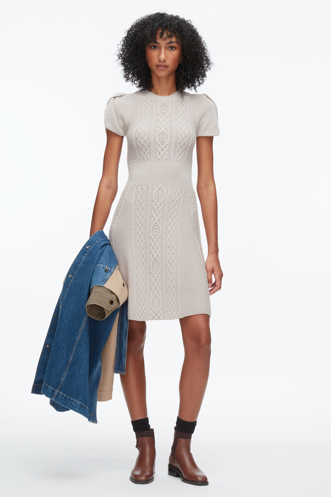 Cable Mix Tulip Dress