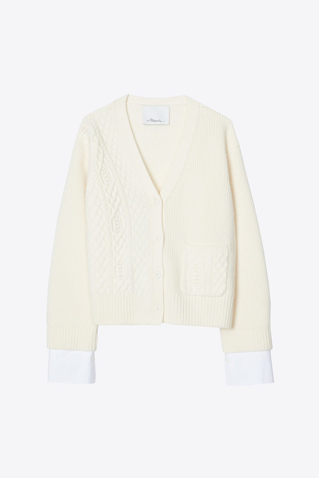 Cable Mix Boyfriend Cardigan