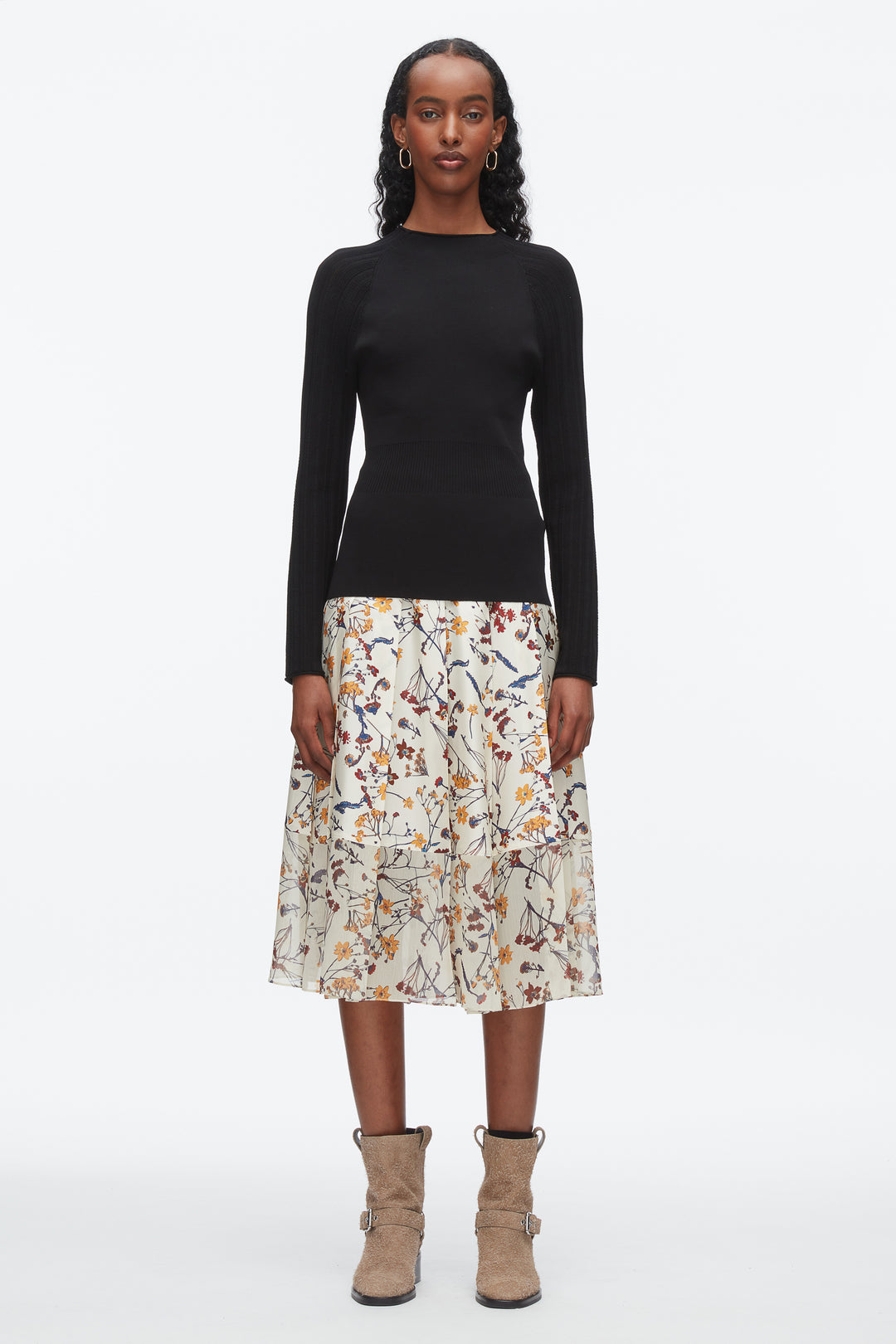 Compact Rib Mockneck Top