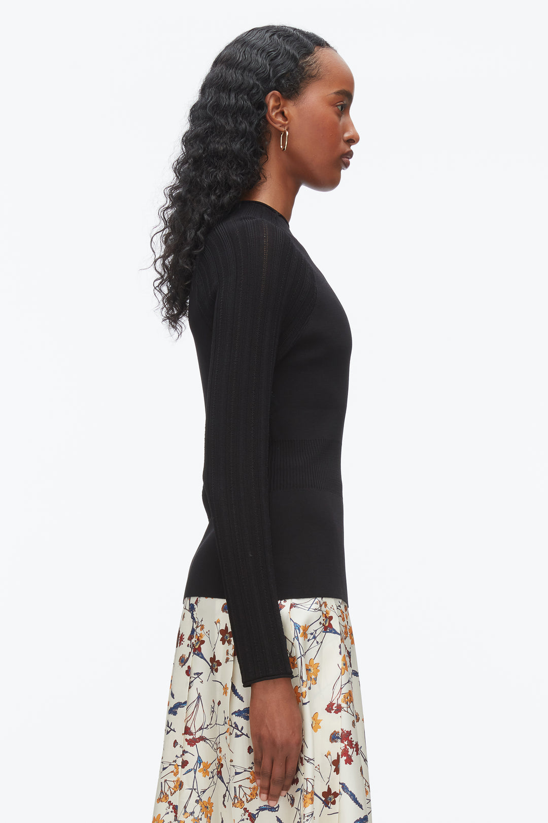 Compact Rib Mockneck Top