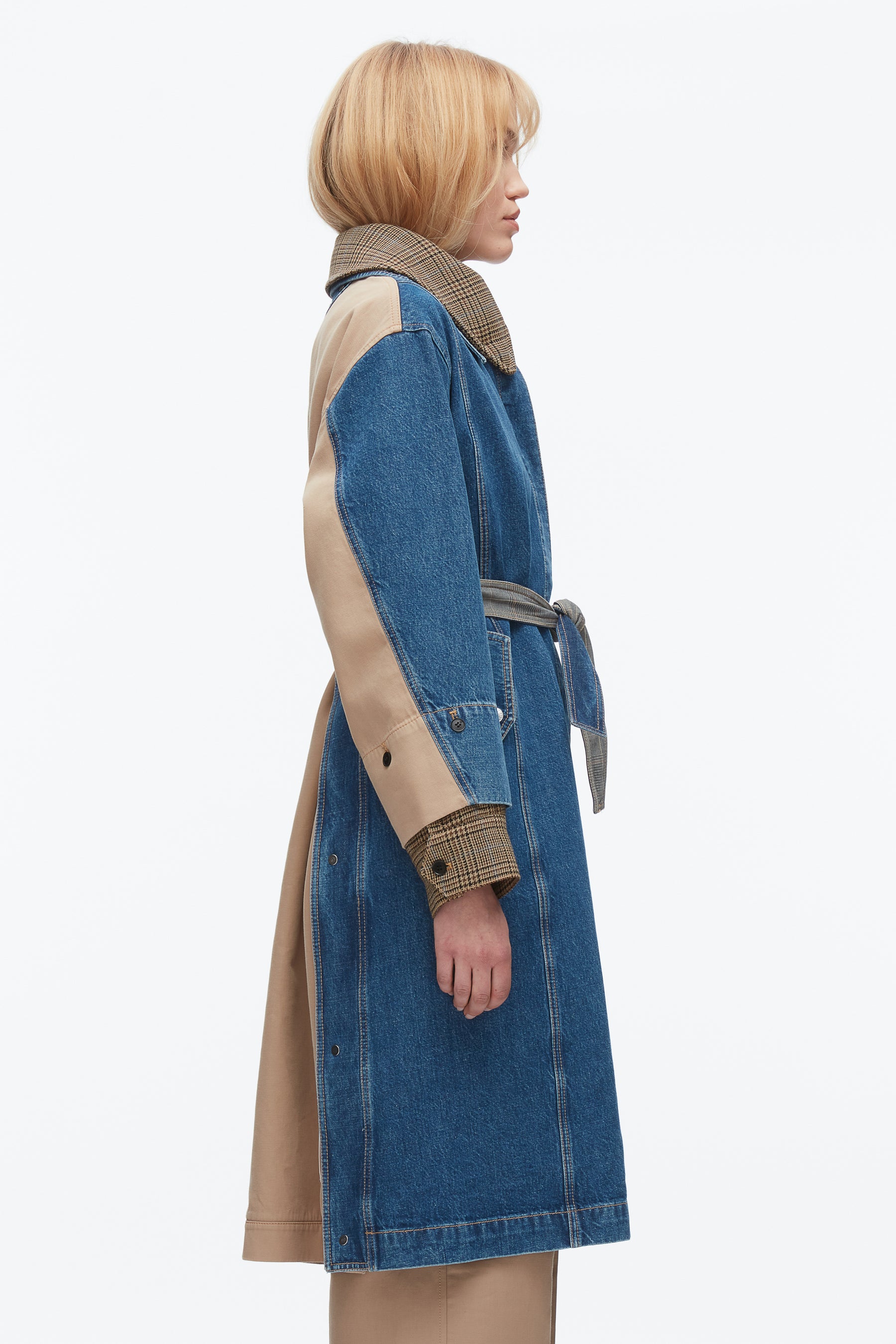 Denim Combo Trench