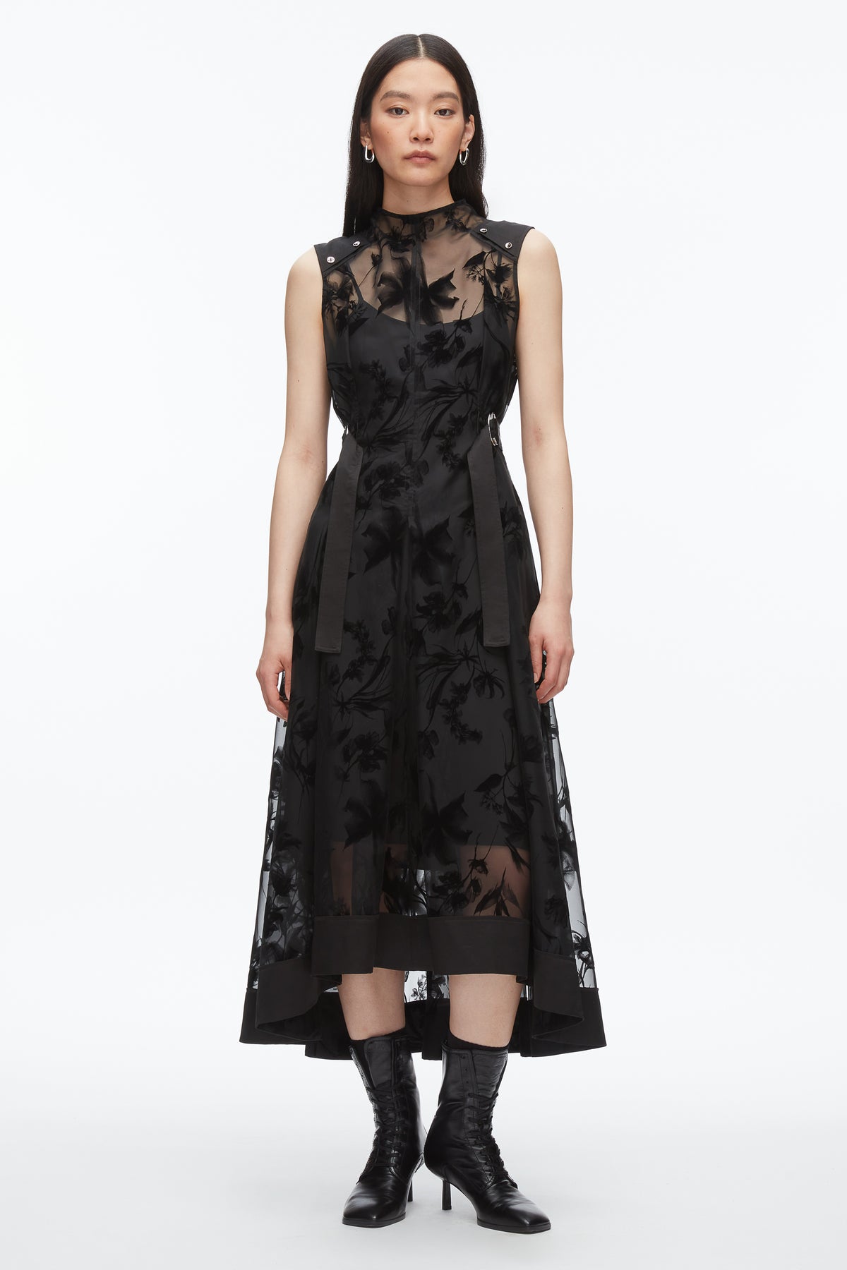 Flocked Organza Midi Dress – 3.1 Phillip Lim Flocked Organza Midi Dress – 3.1 Phillip Lim