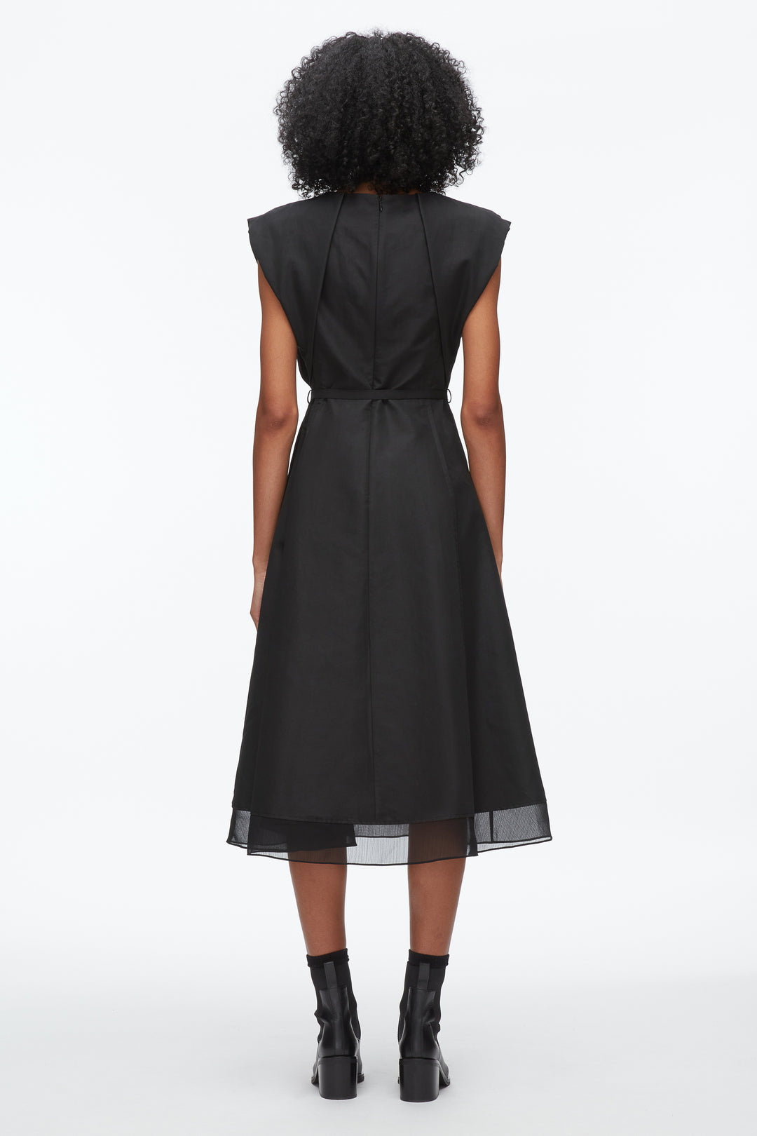 Draped Bow Dress with Belt