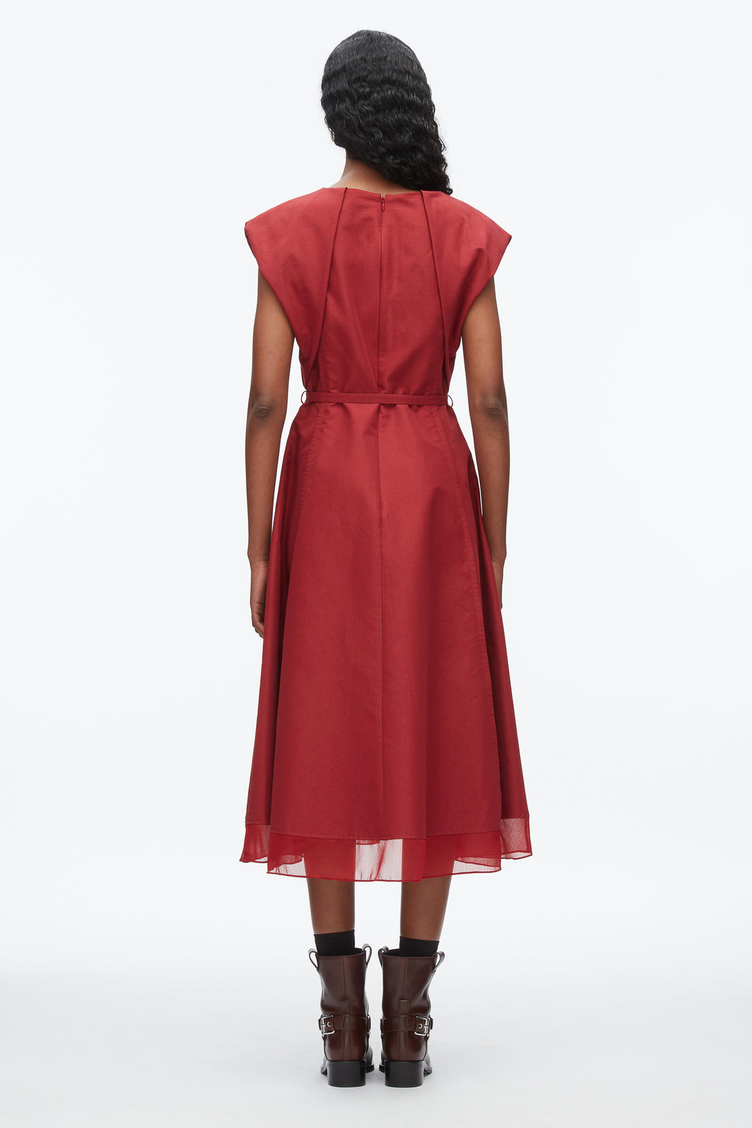 Draped Bow Dress with Belt
