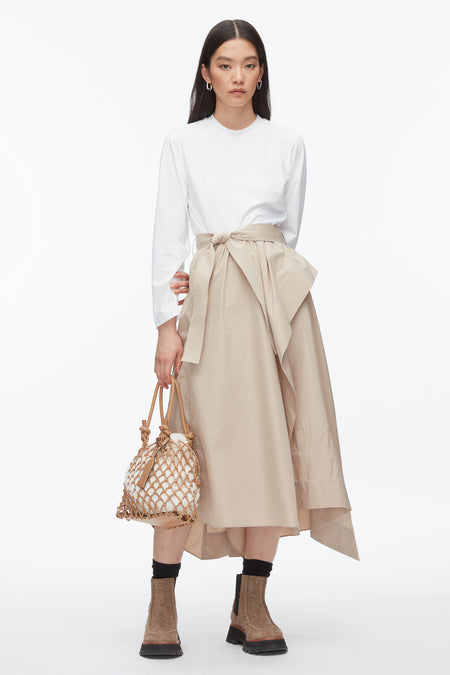 Colorblock Zip Sleeve Turtleneck