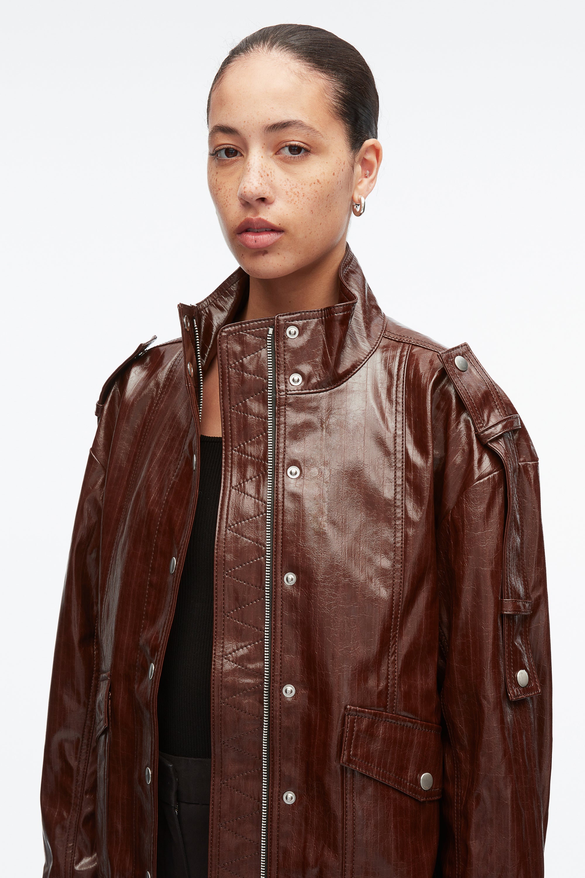 Textured Faux Leather Flight Jacket – 3.1 Phillip Lim