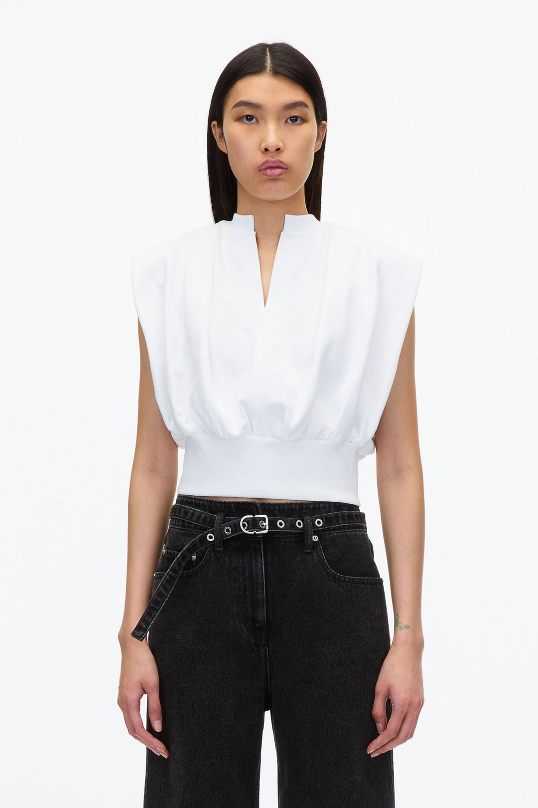 Sleeveless French Terry Top