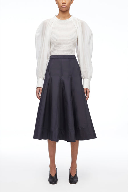 Poplin Midi Skirt