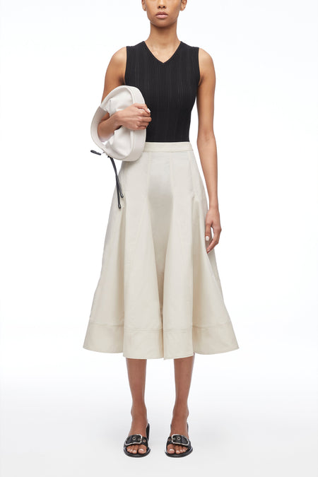Poplin Midi Skirt
