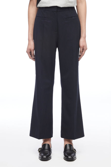 Wide Leg Double Pleat Trouser
