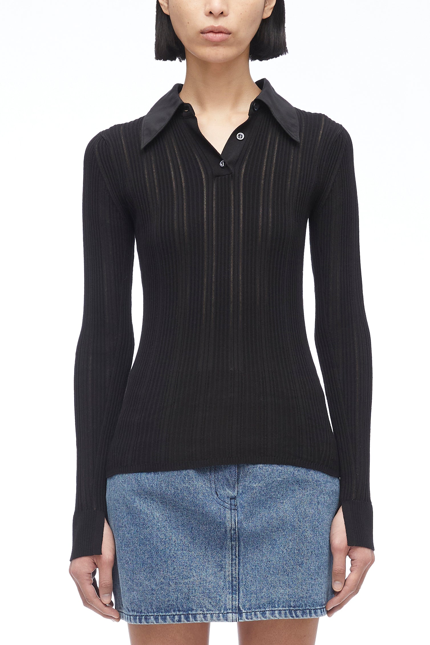 Variegated Rib Polo Pullover – 3.1 Phillip Lim