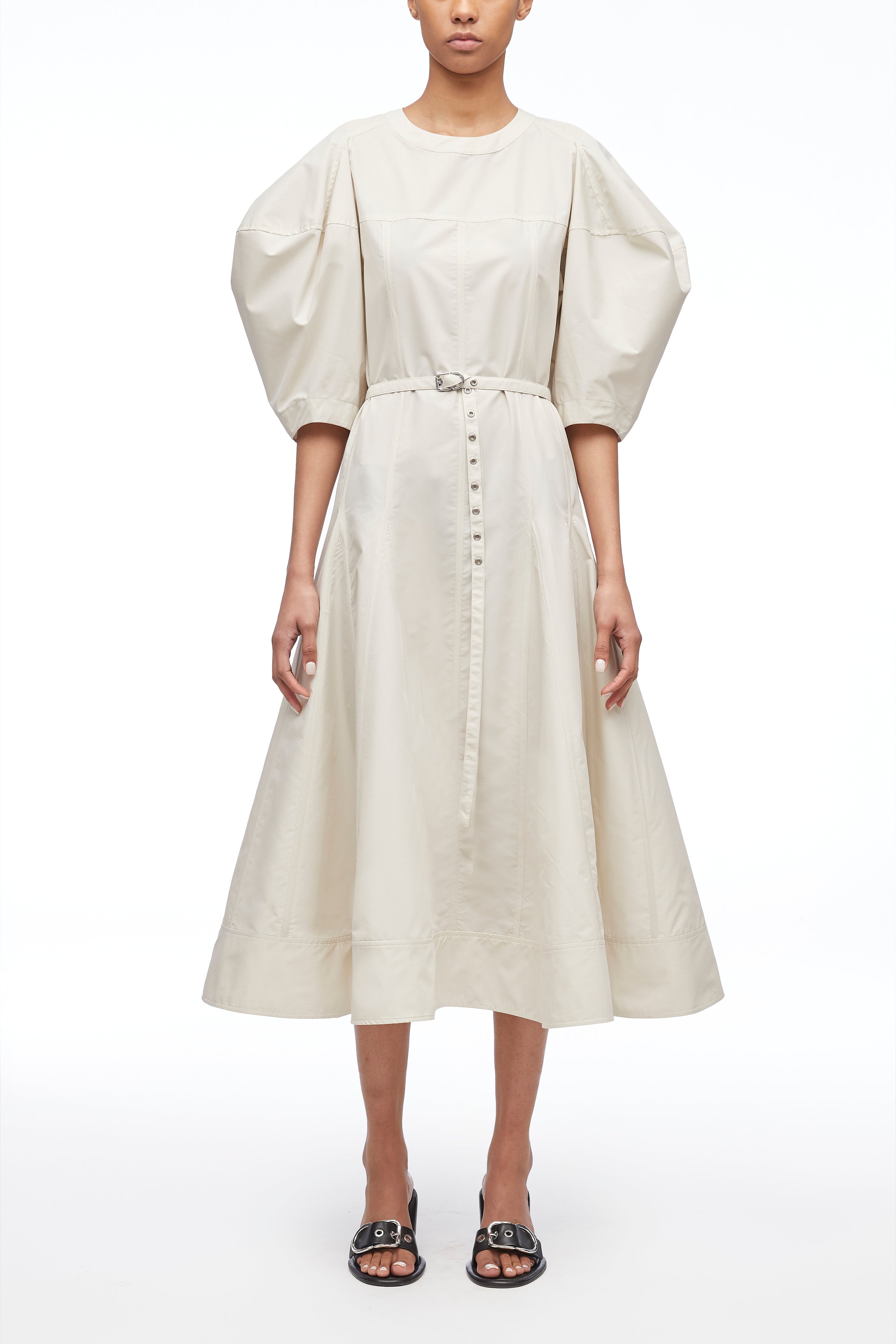 Puff Sleeve Belted Godet Midi Dress – 3.1 Phillip Lim