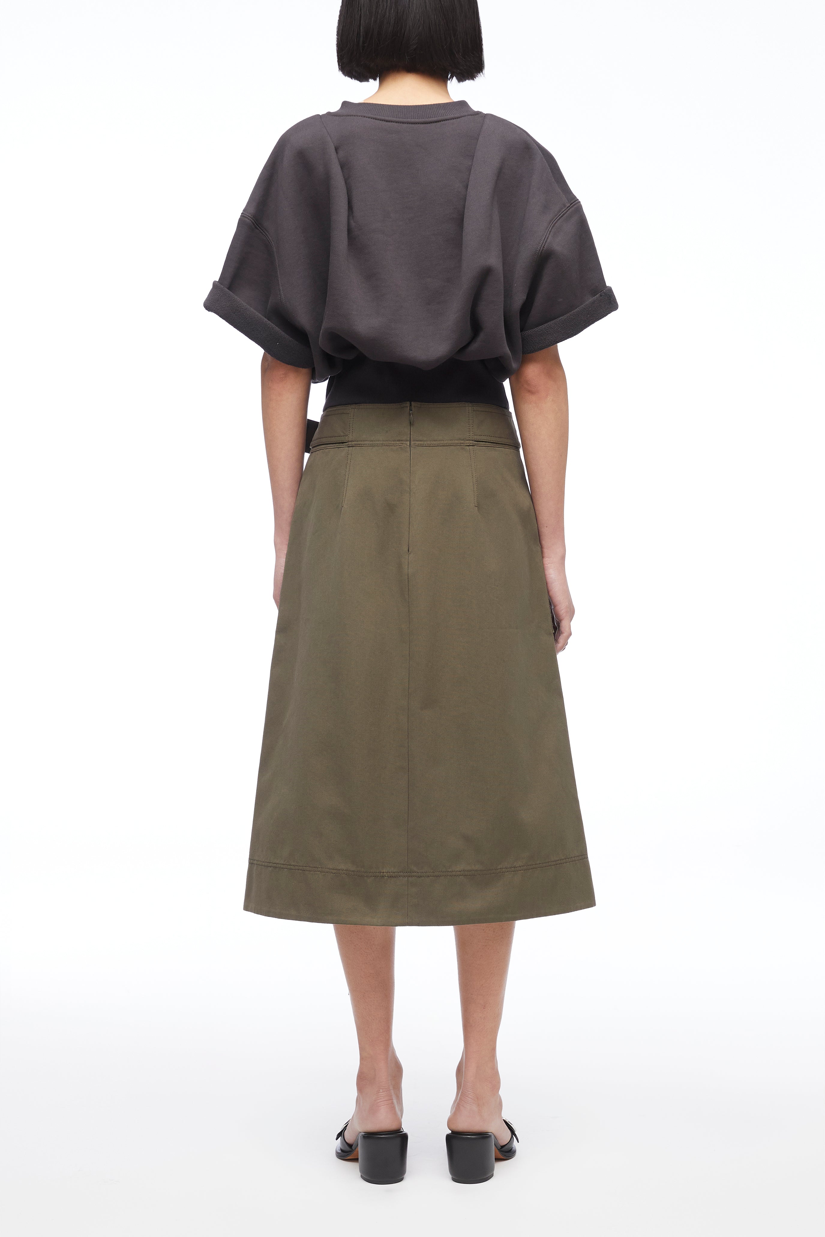 Utility Faille Midi Skirt With Lacing – 3.1 Phillip Lim