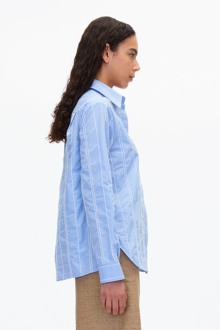 Relaxed Lantern Sleeve Button up Blouse