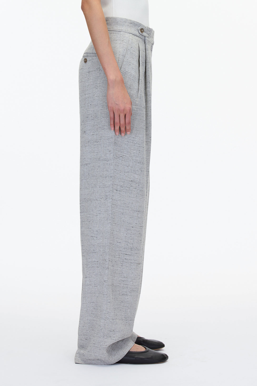 Wide Leg Pleated Trouser
