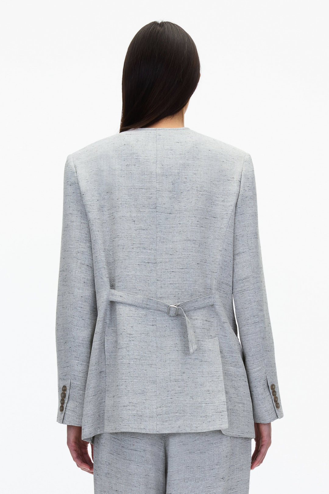 Collarless Relaxed Blazer