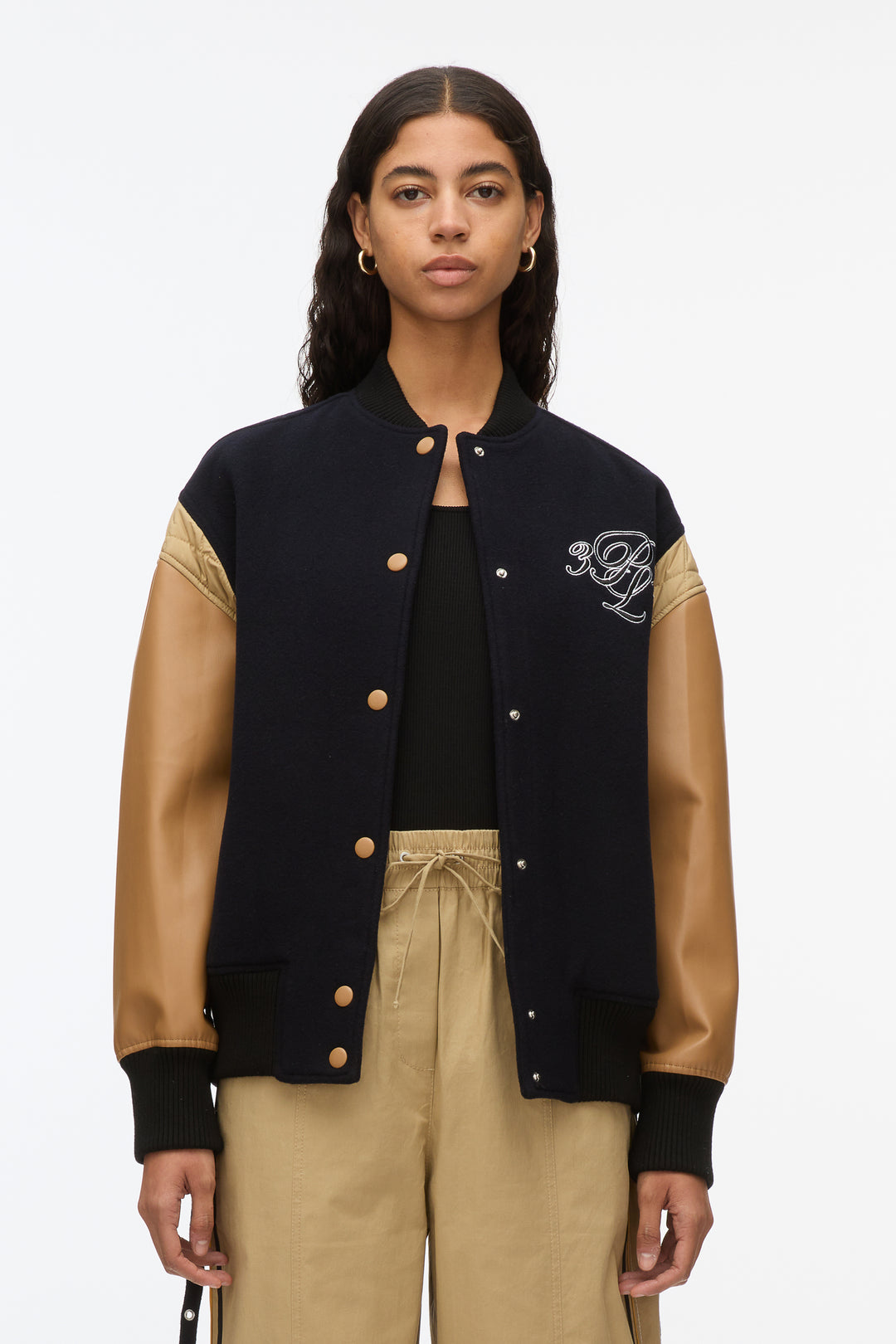 3.1 x Shopbop Boxy Varsity Jacket with Ties