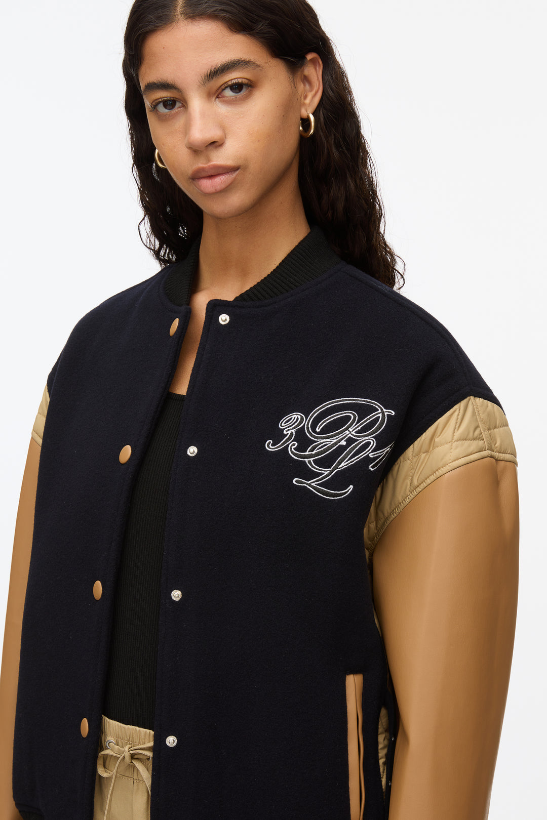 3.1 x Shopbop Boxy Varsity Jacket with Ties
