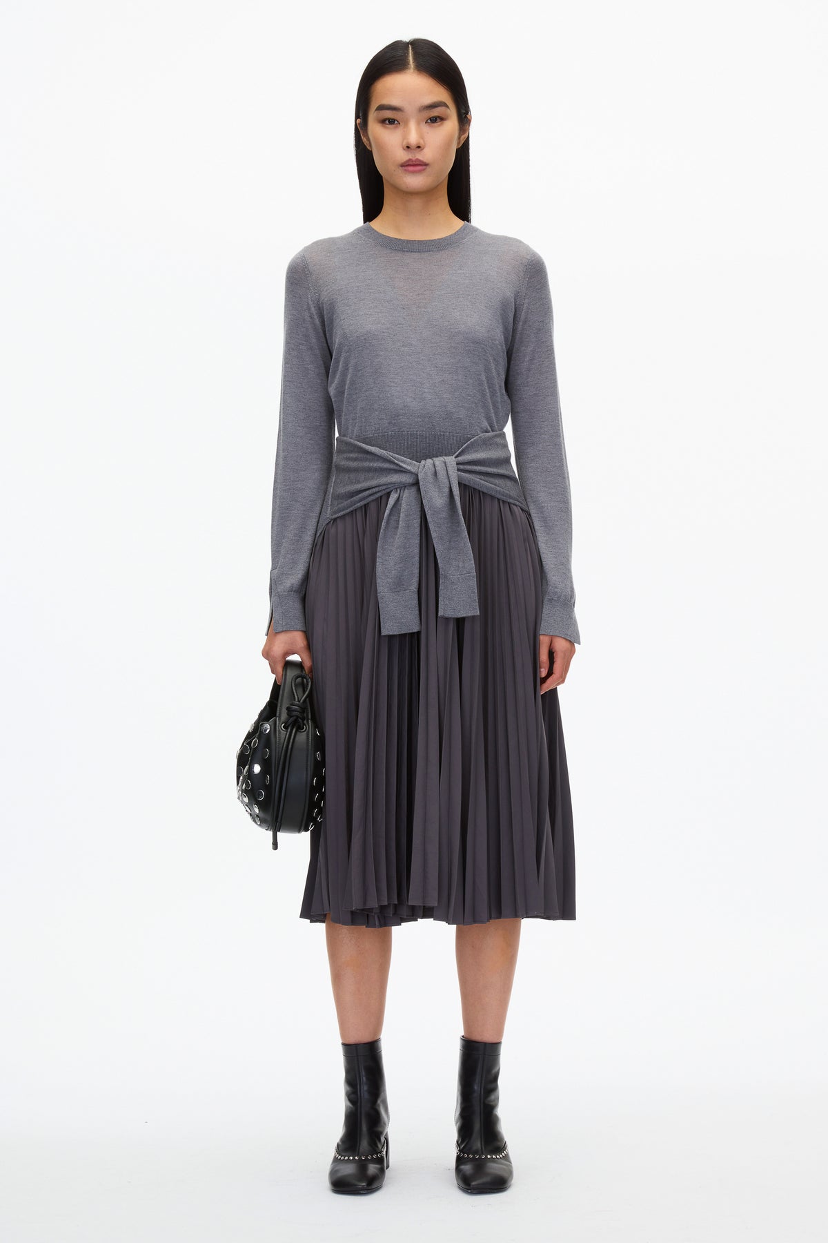 Combo Pleated Dress with Tie Waist – 3.1 Phillip Lim