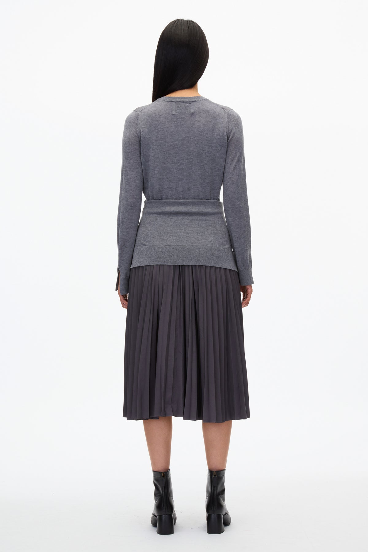 Combo Pleated Dress with Tie Waist – 3.1 Phillip Lim