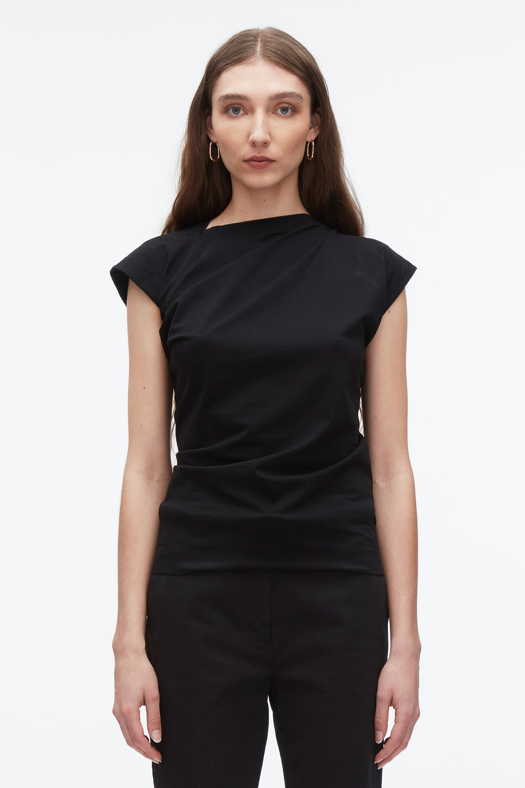 Draped Asymmetric T-Shirt