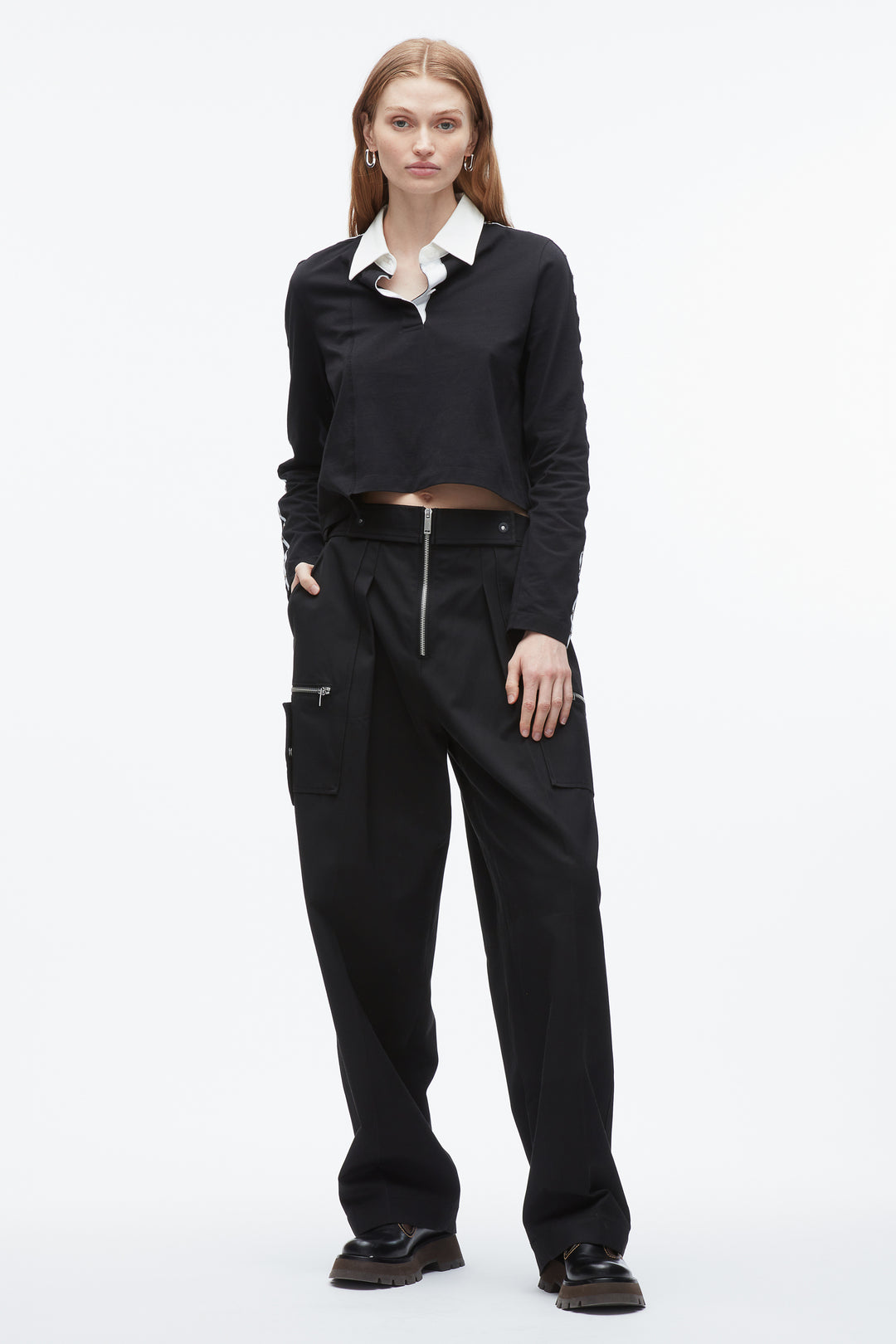 Patchwork Cropped Polo