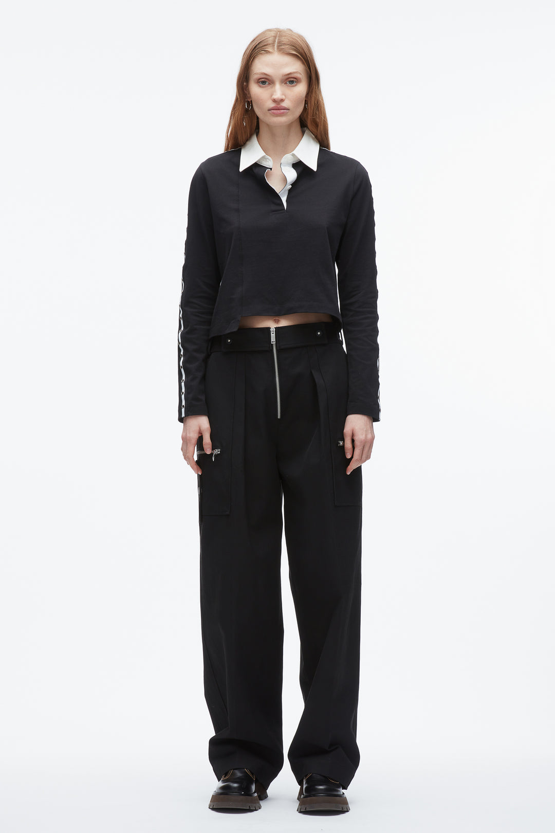 Patchwork Cropped Polo