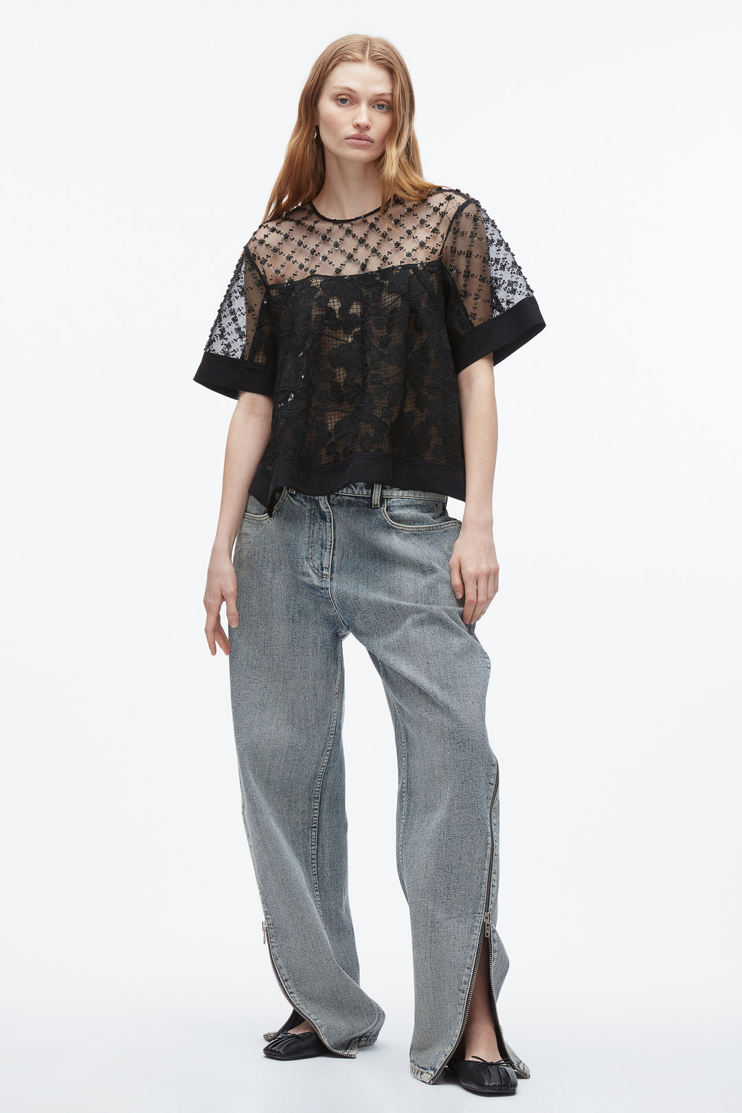 Corded Lace Organza Top
