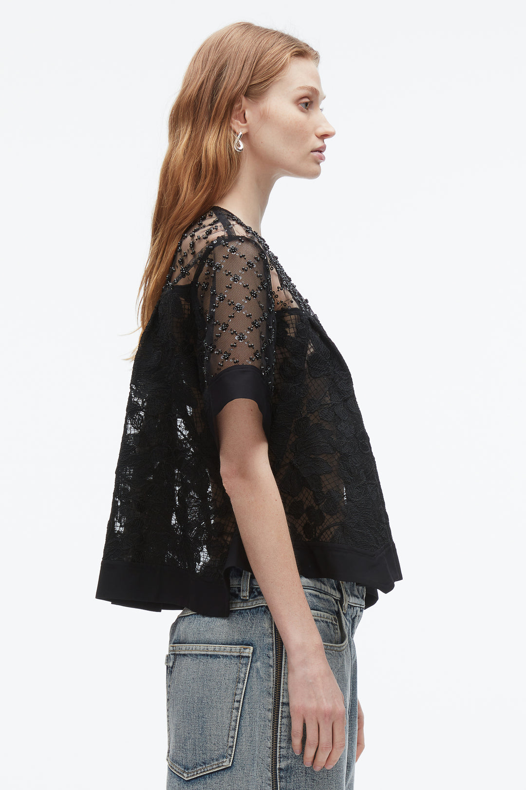 Corded Lace Organza Top