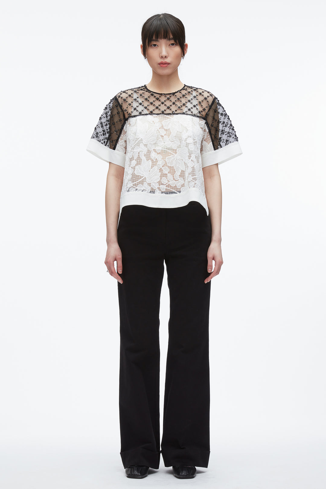 Corded Lace Organza Top